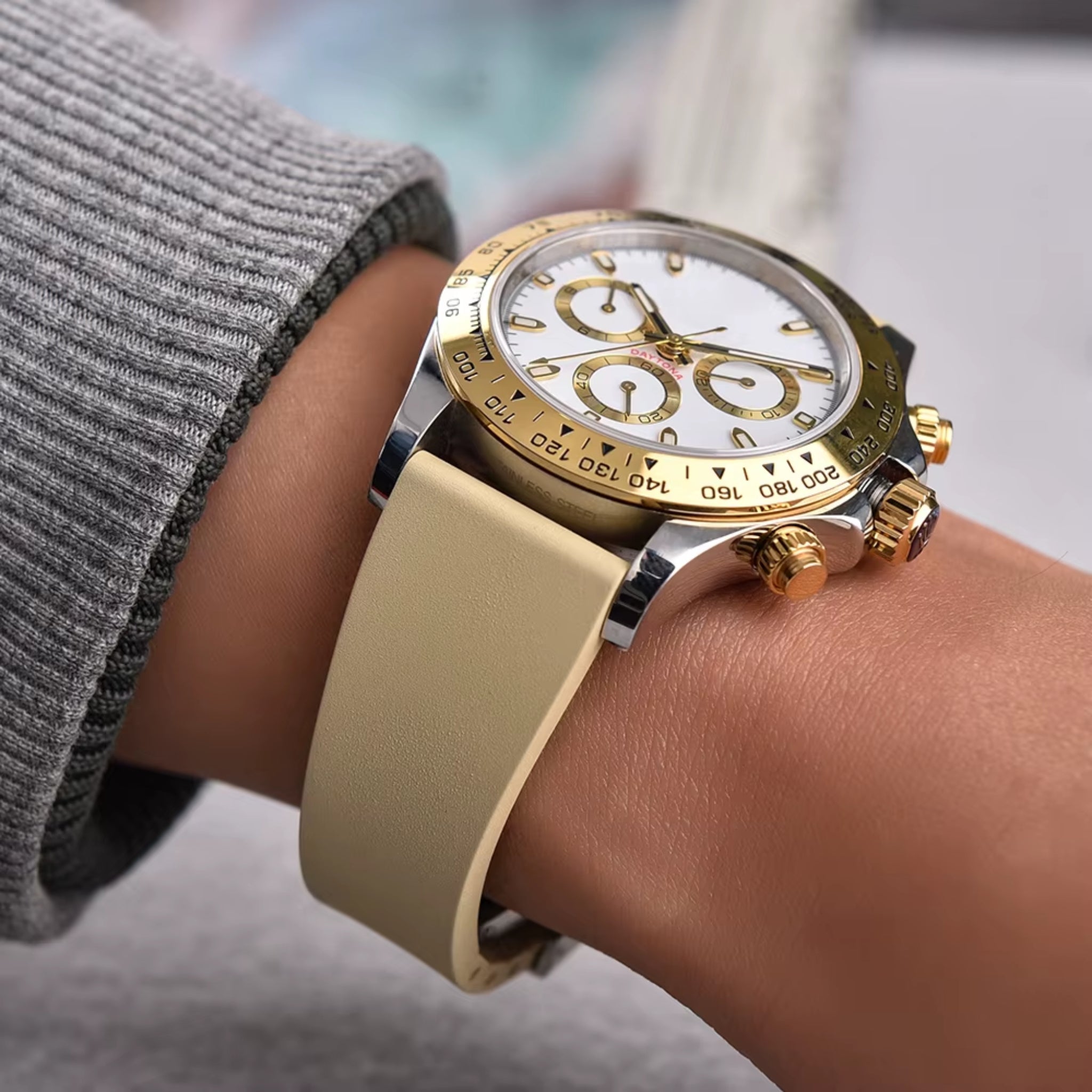 CTS Armband – Beige – FKM - Kautschuk - Helvetus DE