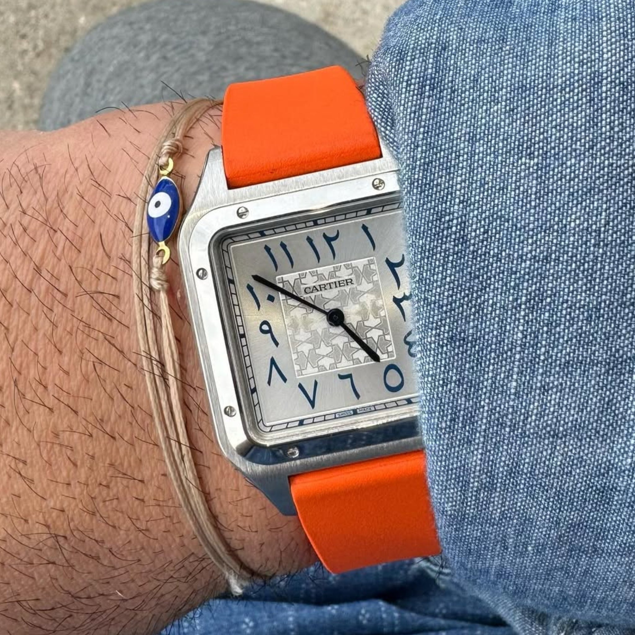 CTS Kautschuk Armband - Cartier Santos - Dumont - Orange - Helvetus DE