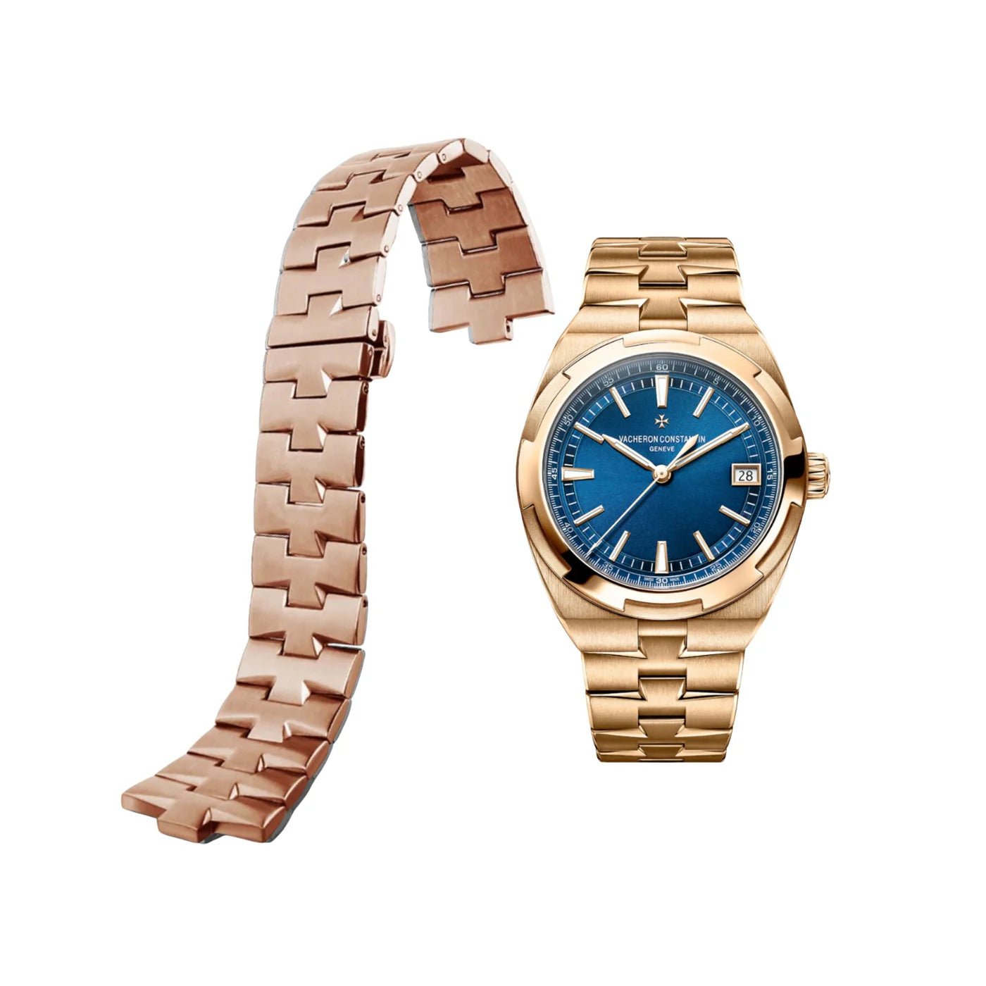 Edelstahlarmband – für Vacheron Constantin Overseas – Roségold - Helvetus DE