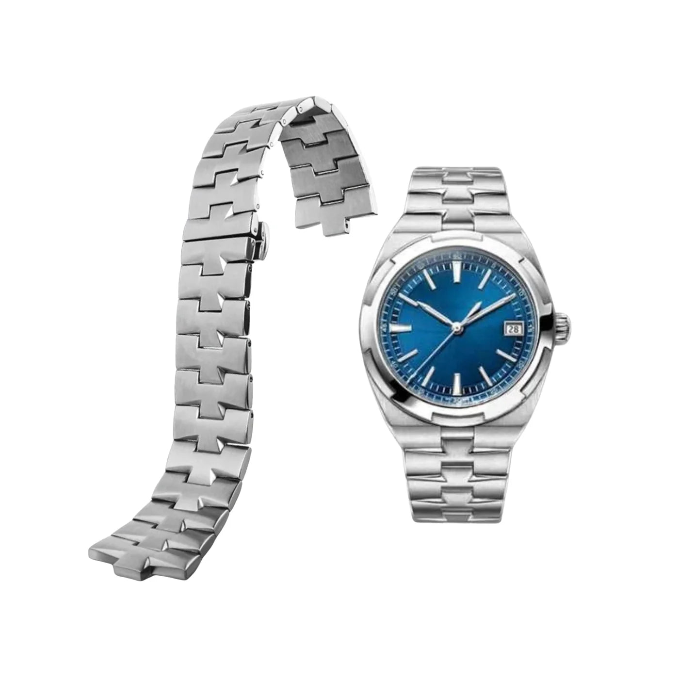 Edelstahlarmband – für Vacheron Constantin Overseas – Silber - Helvetus DE