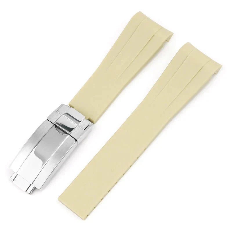 Faltschließe Kautschukarmband für Rolex Air - King 126900/116900 – Beige - Helvetus DE