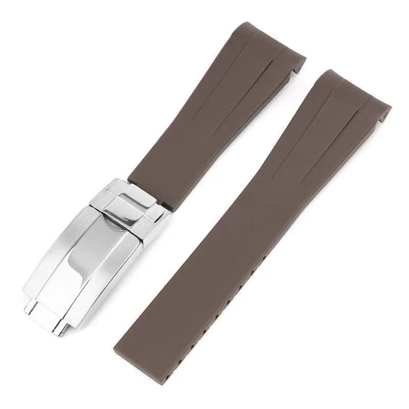 Faltschließe Kautschukarmband für Rolex Air - King 126900/116900 – Braun - Helvetus DE