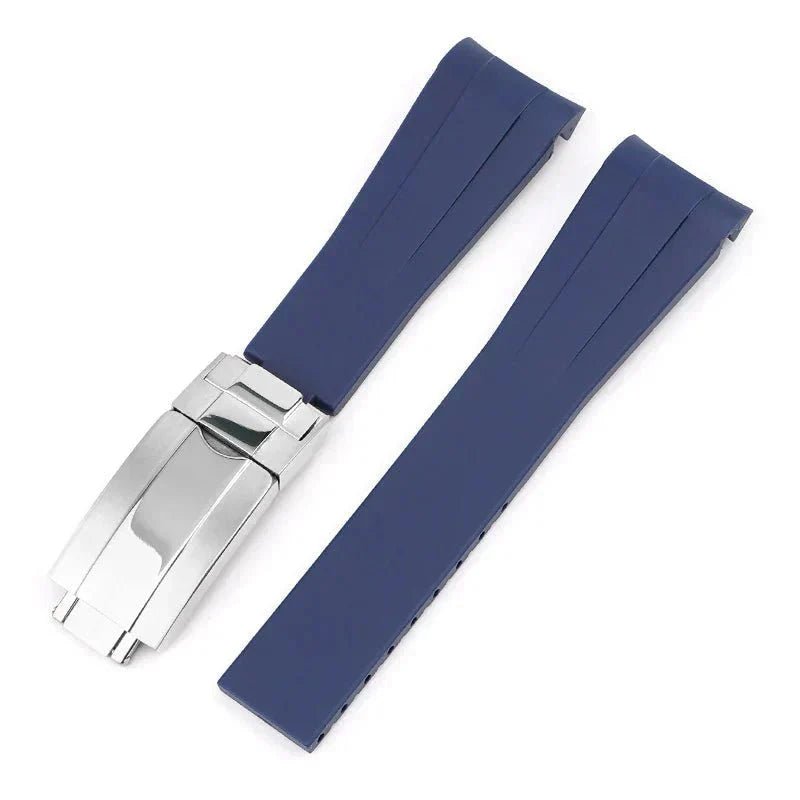 Faltschliesse Kautschukarmband für Rolex Oyster Perpetual 39mm – Dunkel Blau - Helvetus DE