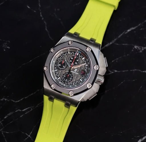 Kautschuk Armband - für alle Audemars Piguet Offshore 44mm - Hell Grün - Helvetus DE