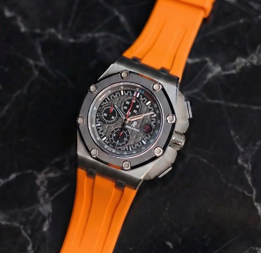 Kautschuk Armband - für alle Audemars Piguet Offshore 44mm - Orange - Helvetus DE