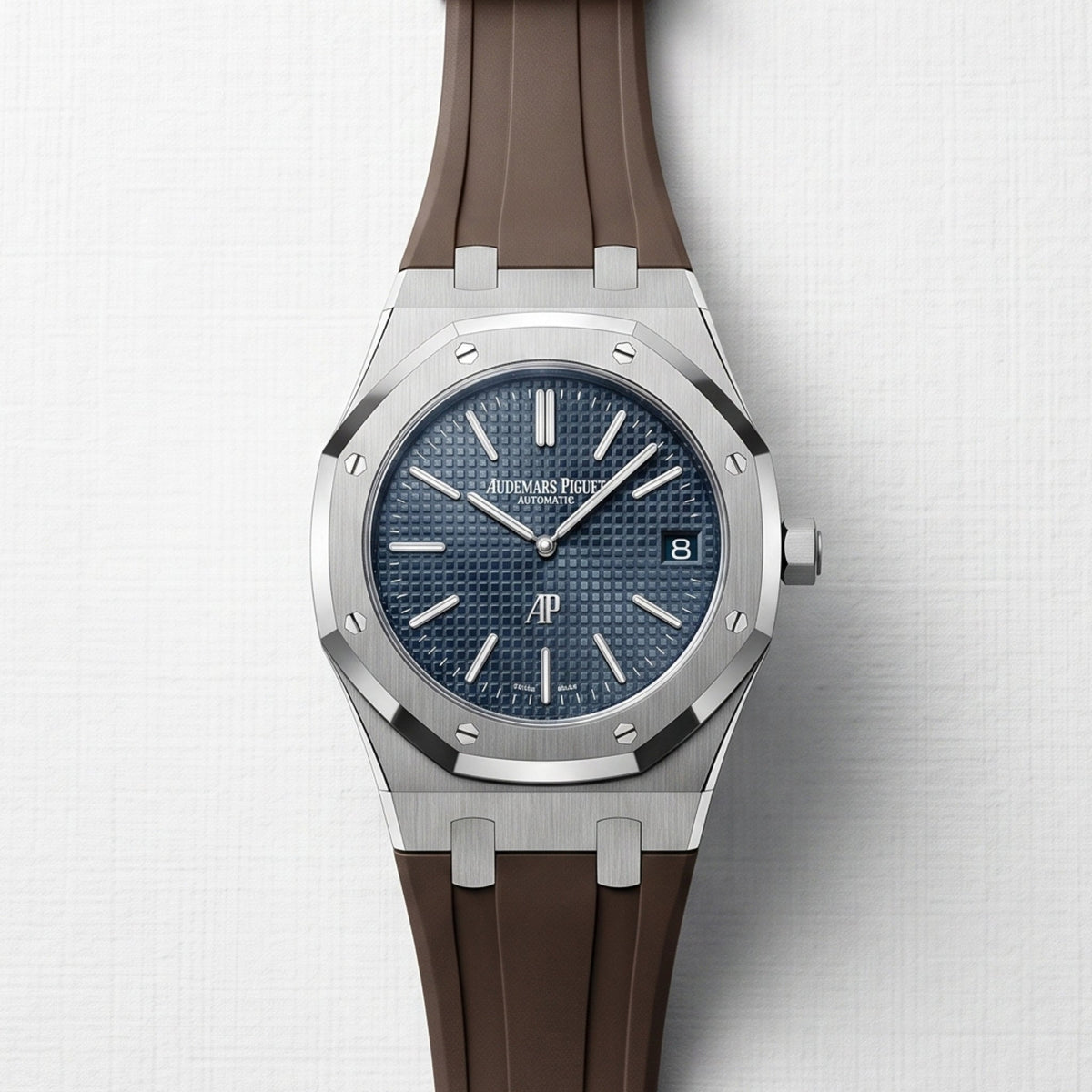 Kautschuk Armband - für alle Audemars Piguet Royal Oak 39mm - Braun - Helvetus