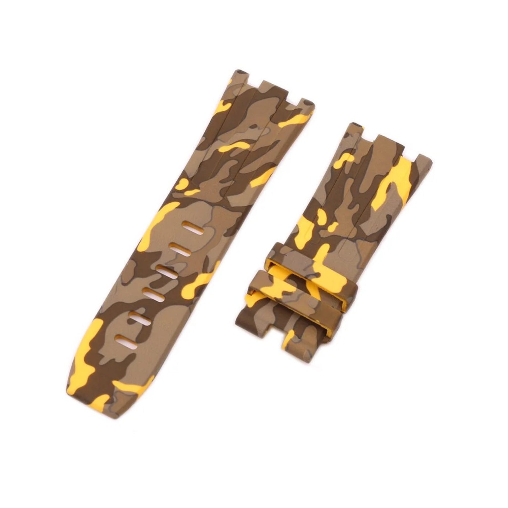 Kautschuk Armband - fur alle AP Offshore 42mm - Gelb Camo - Helvetus DE