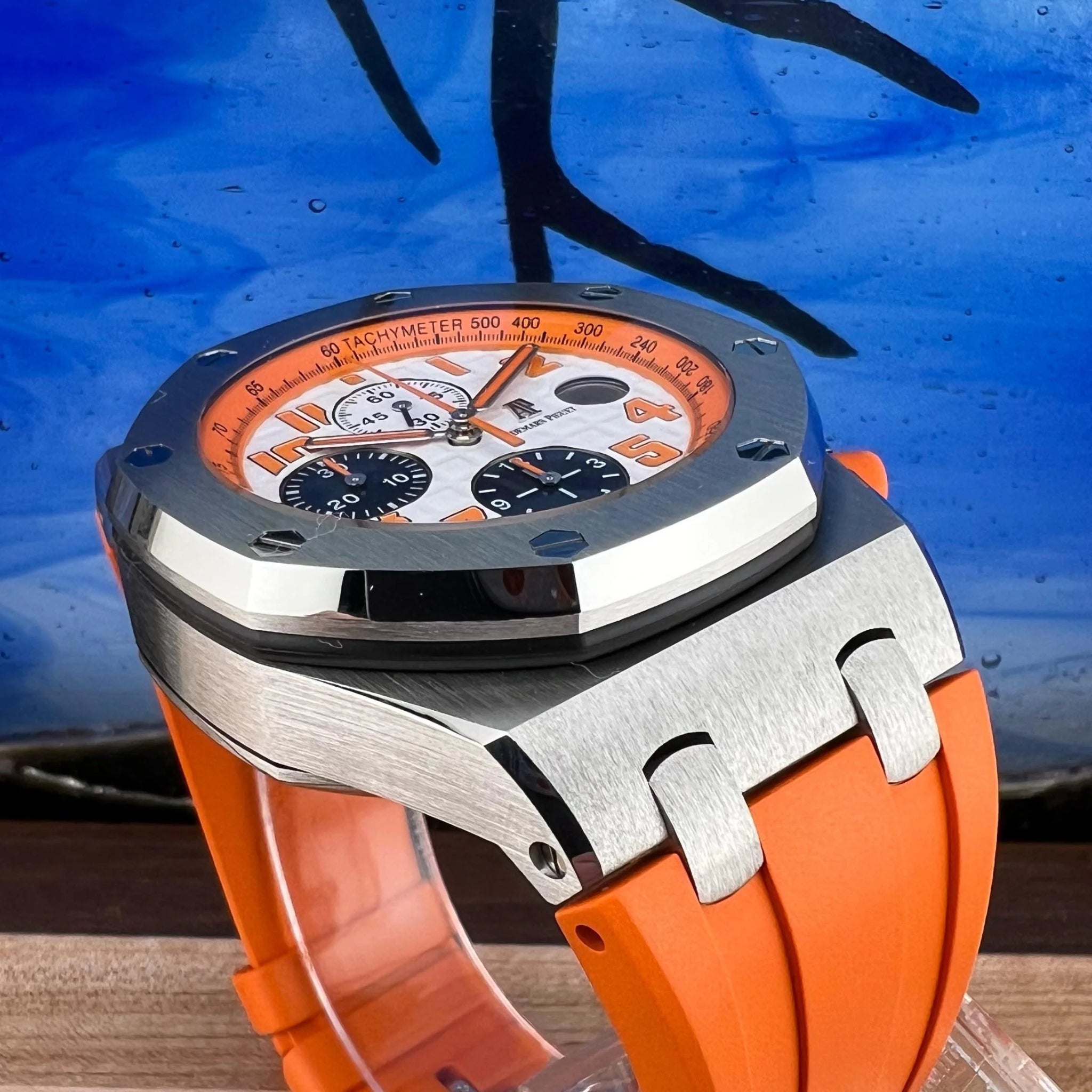 Kautschuk Armband - fur alle AP Offshore 42mm - Orange - Helvetus DE