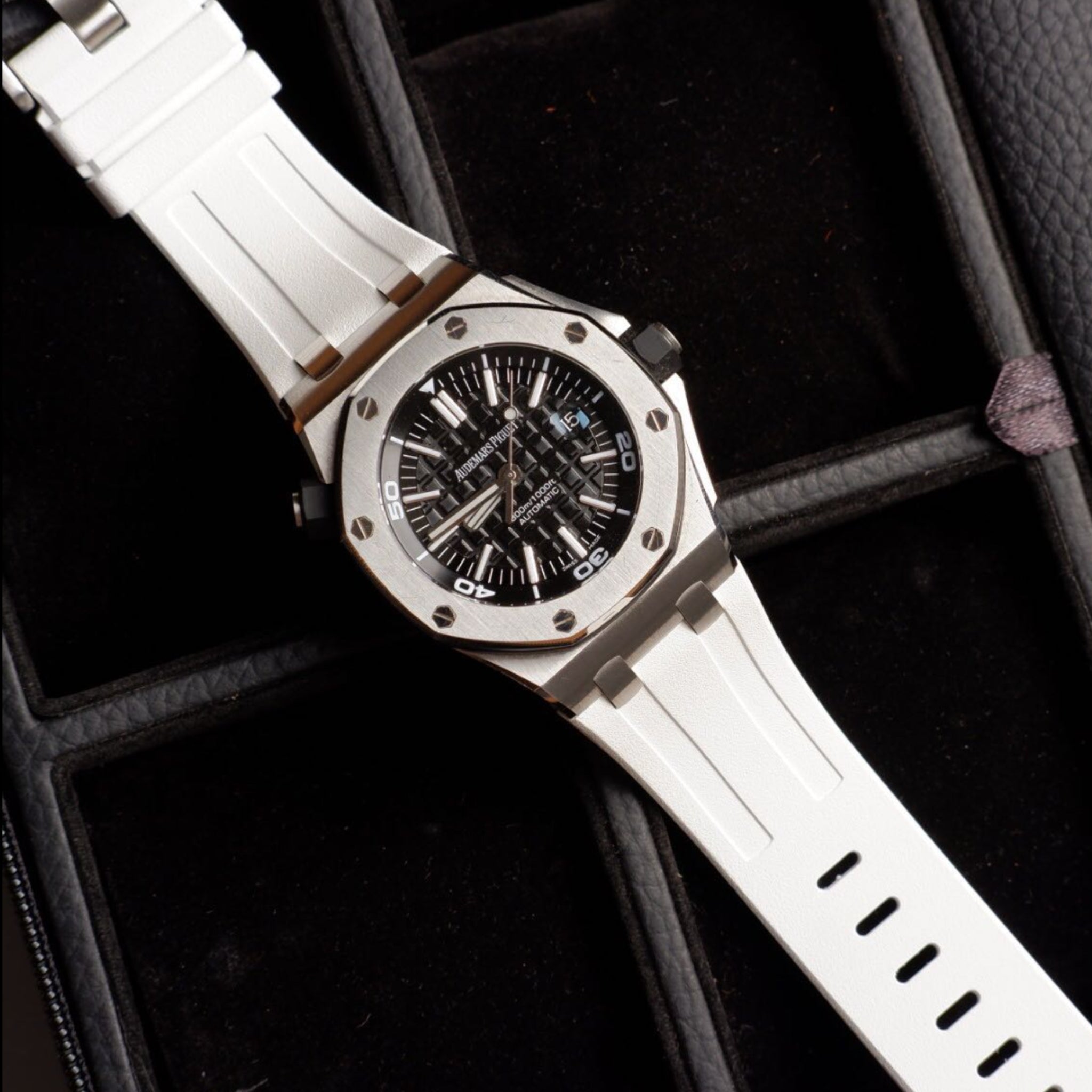 Kautschuk Armband - fur alle AP Offshore Diver - Weiss - Helvetus DE