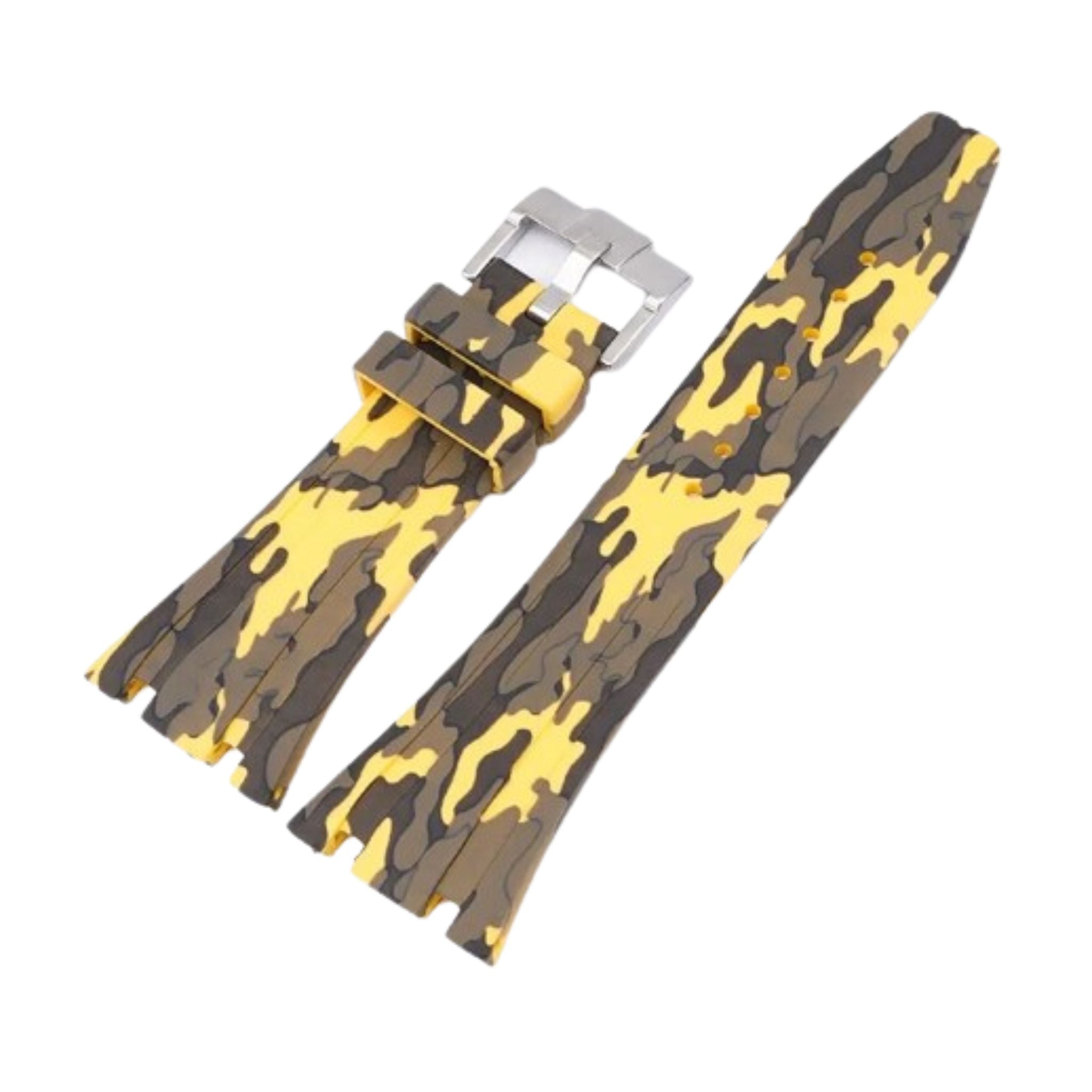 Kautschuk Armband - fur alle AP Royal Oak 41mm - Gelb Camouflage - Helvetus DE