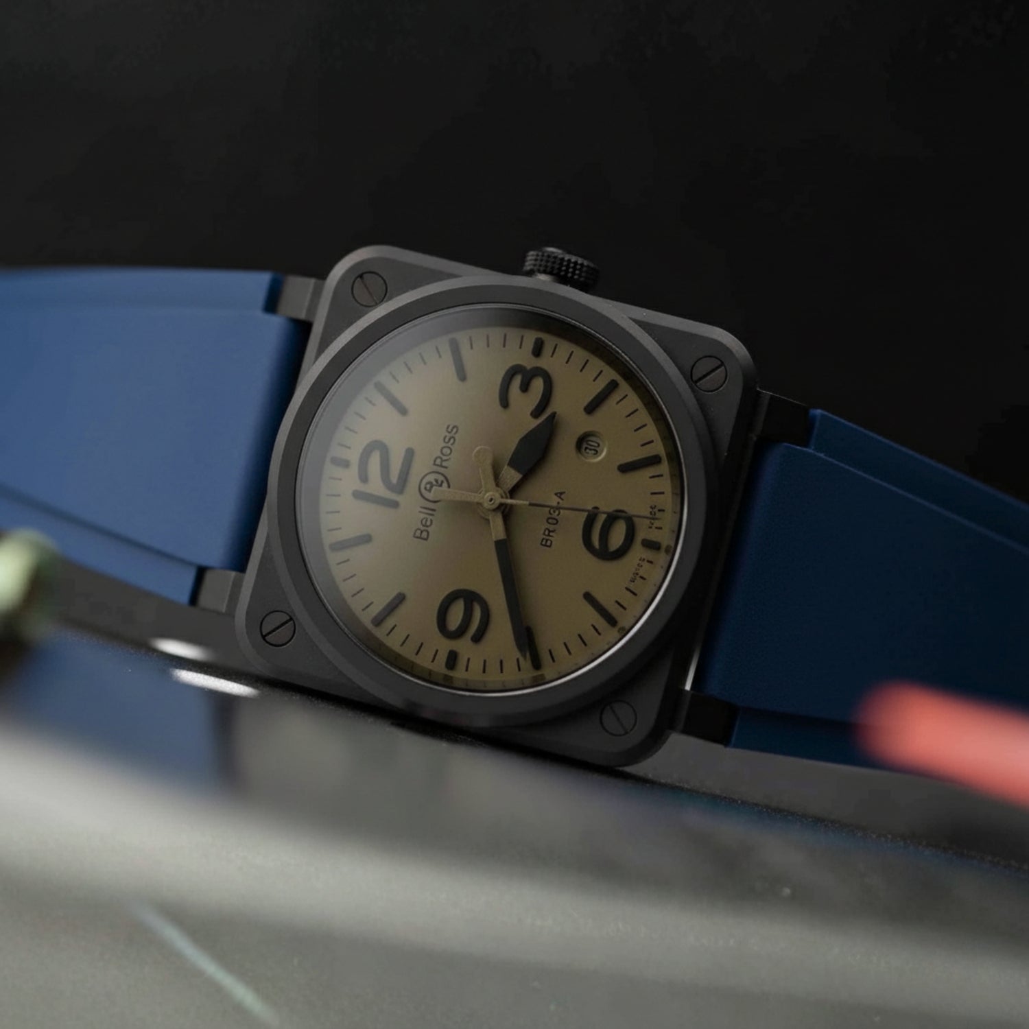 Kautschuk Armband für Bell & Ross BR - 01 | BR - 03 – Blau - Helvetus DE