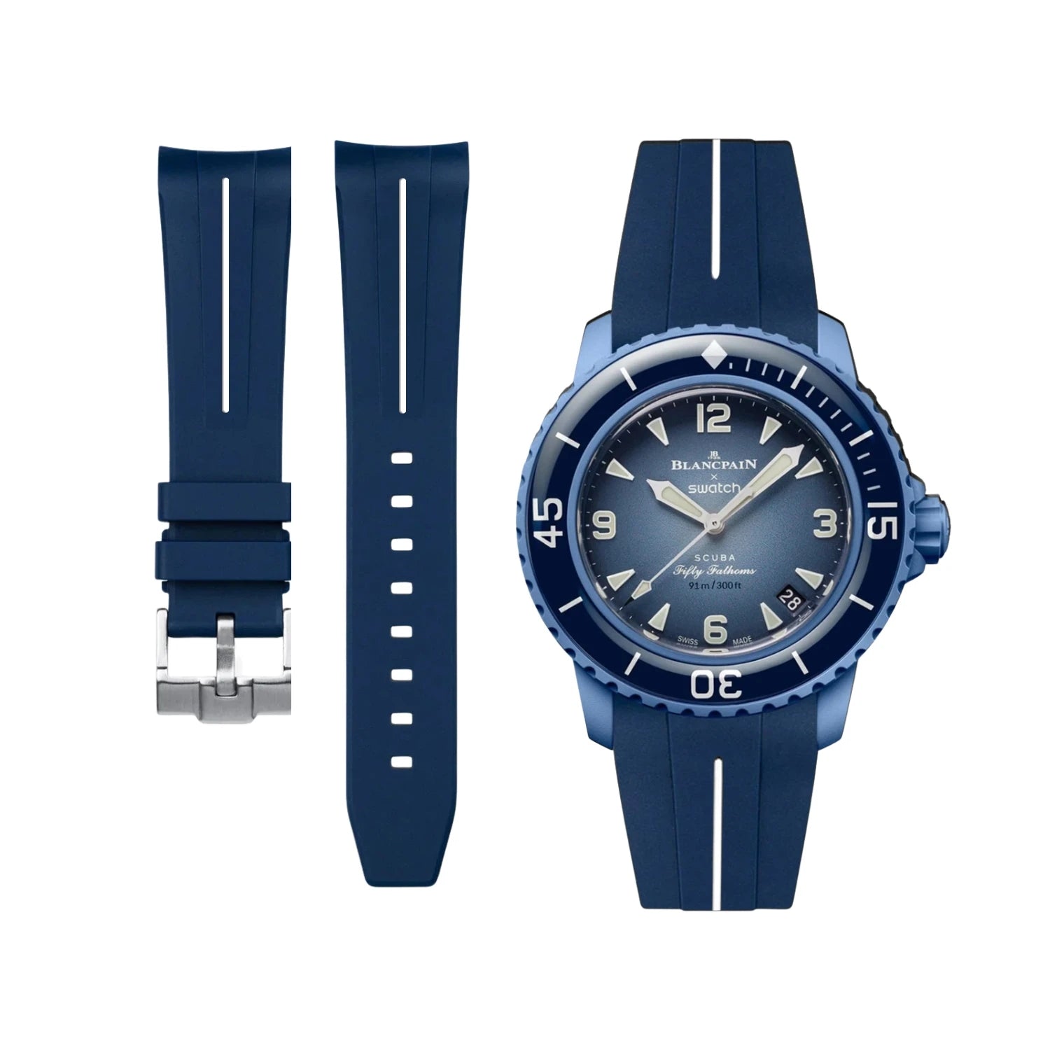 Kautschuk Armband für Blancpain X Swatch – Arctic Ocean main image 1