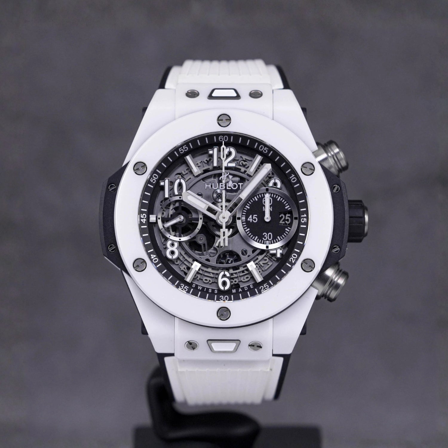 Kautschuk Armband – Für Hublot Big Bang 42mm – Weiss - Helvetus DE