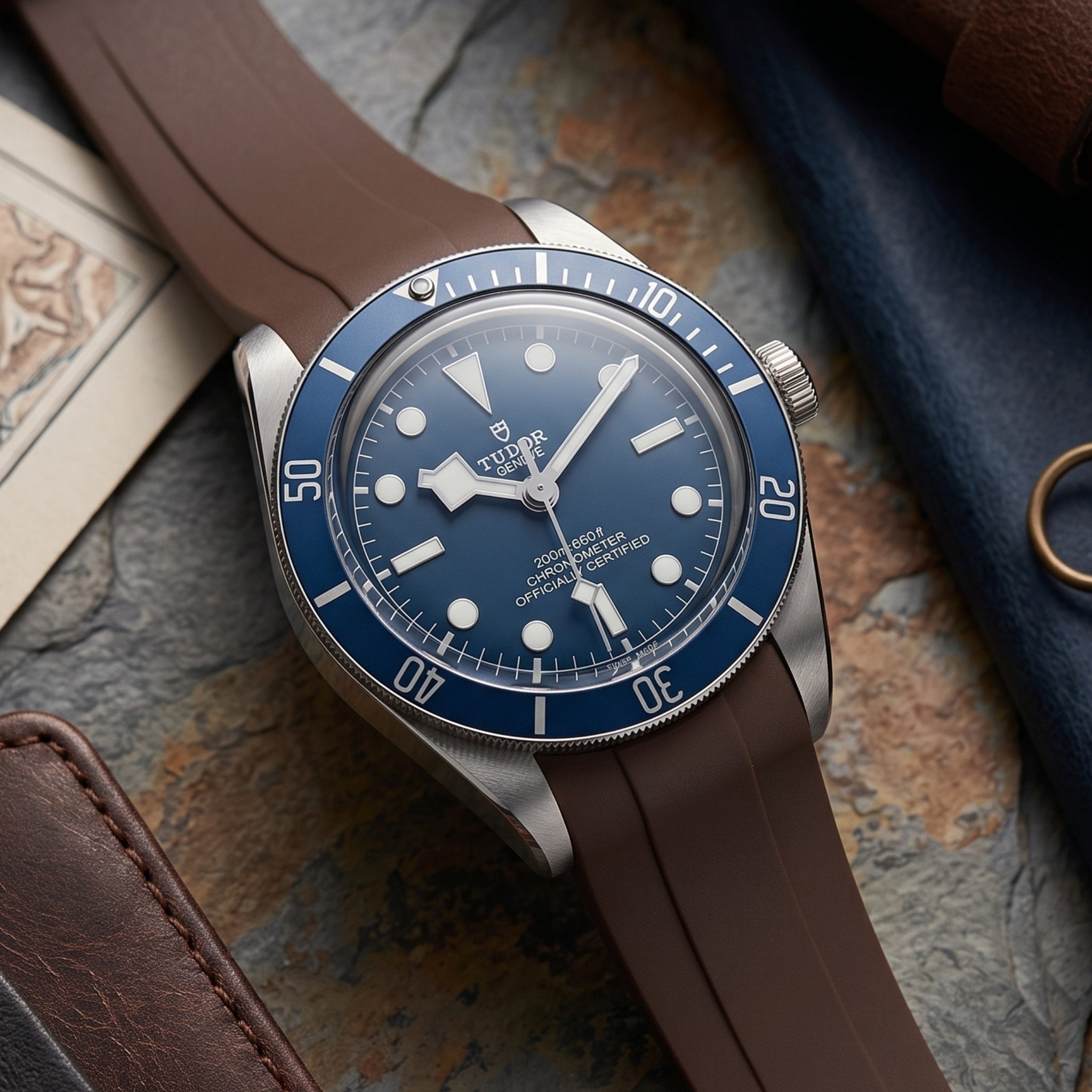 Kautschukarmband - Für alle Tudor Black Bay Modelle - Braun - Helvetus