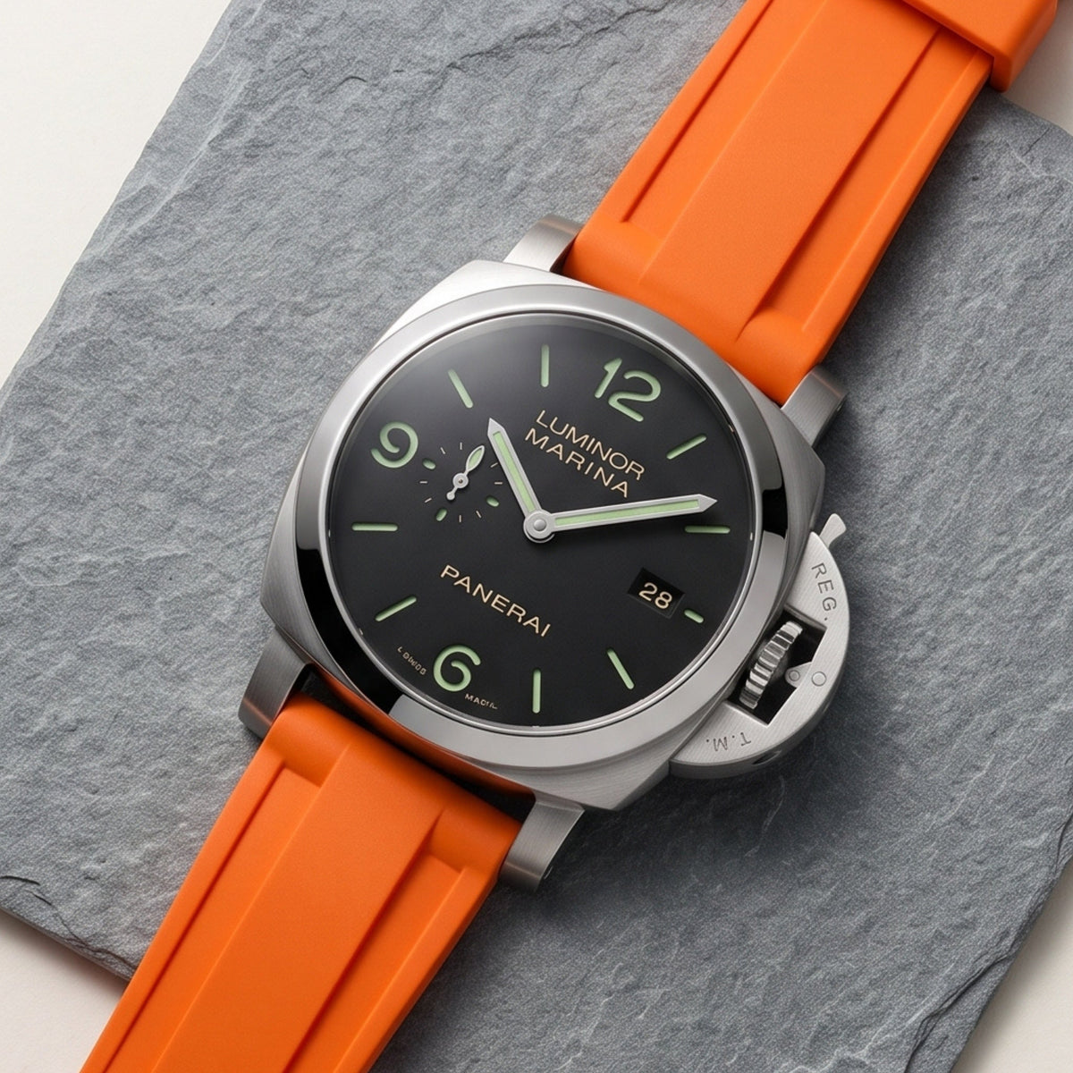Kautschukarmband – Für Panerai – Orange - Helvetus