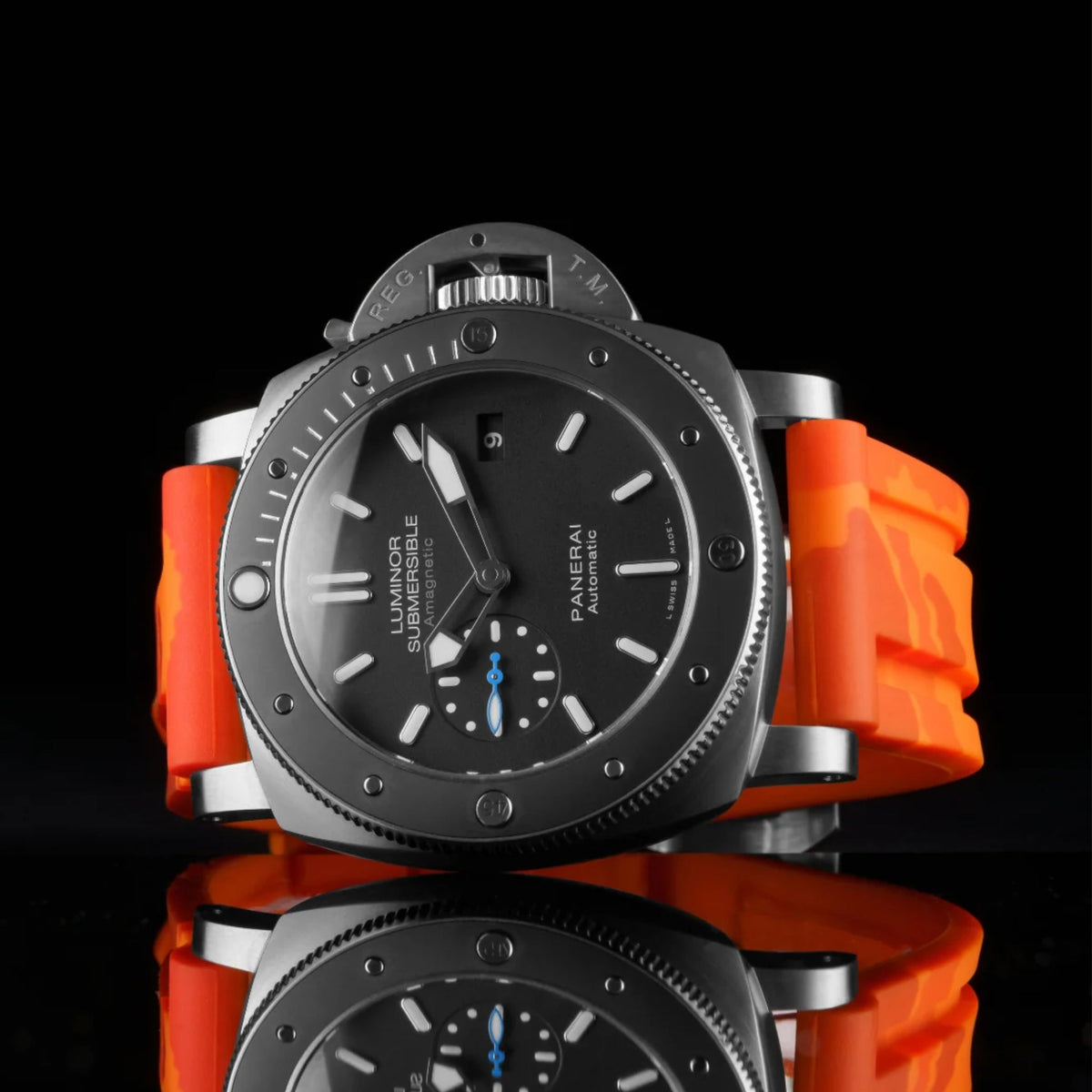 Kautschukarmband – Für Panerai – Orange Camo - Helvetus
