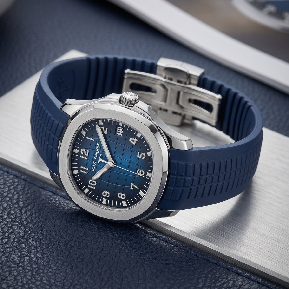 Kautschukarmband – Für Patek Philippe Aquanaut – Blau - Helvetus
