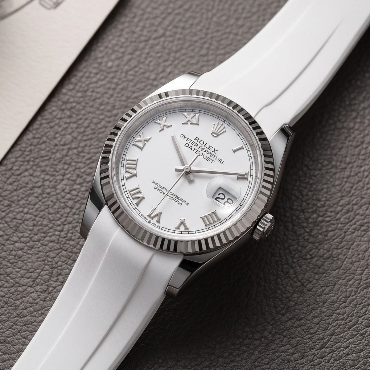 Kautschukarmband für Rolex Datejust 36 – Weiss - Helvetus
