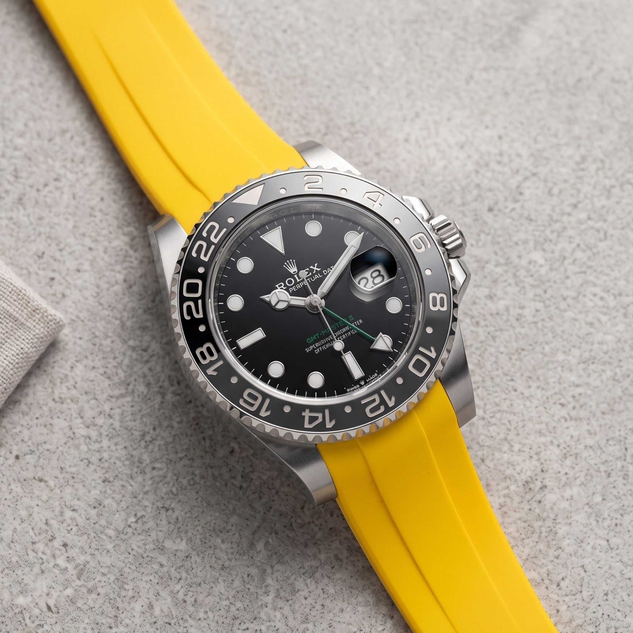 Kautschukarmband für Rolex GMT-Master II – Gelb - Helvetus