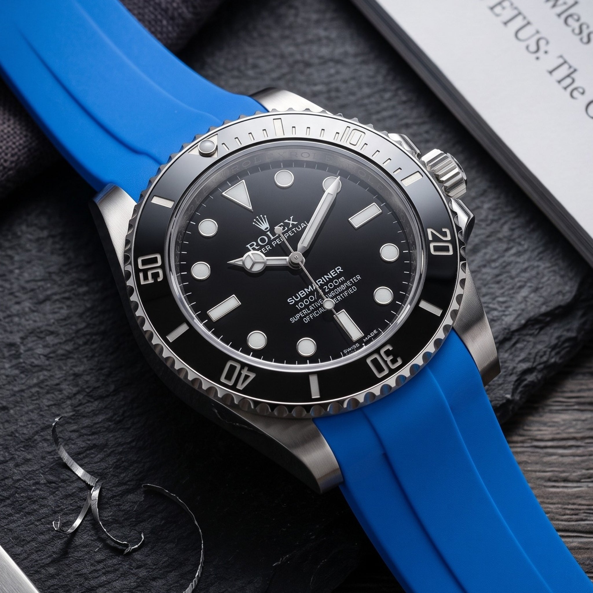Kautschukarmband – für Rolex Submariner – Blau - Helvetus
