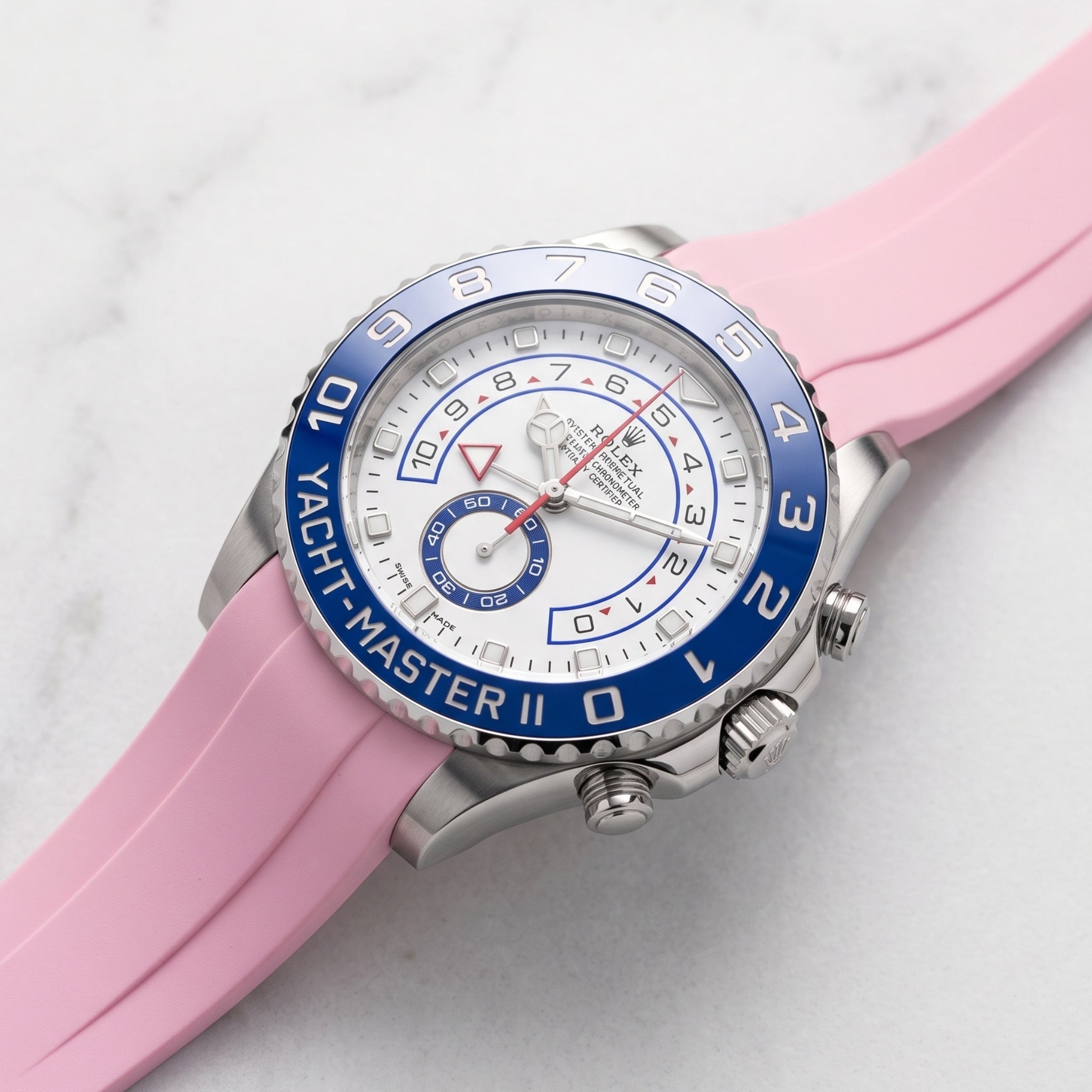 Kautschukarmband für Rolex Yacht-Master II 44mm - Pink - Helvetus