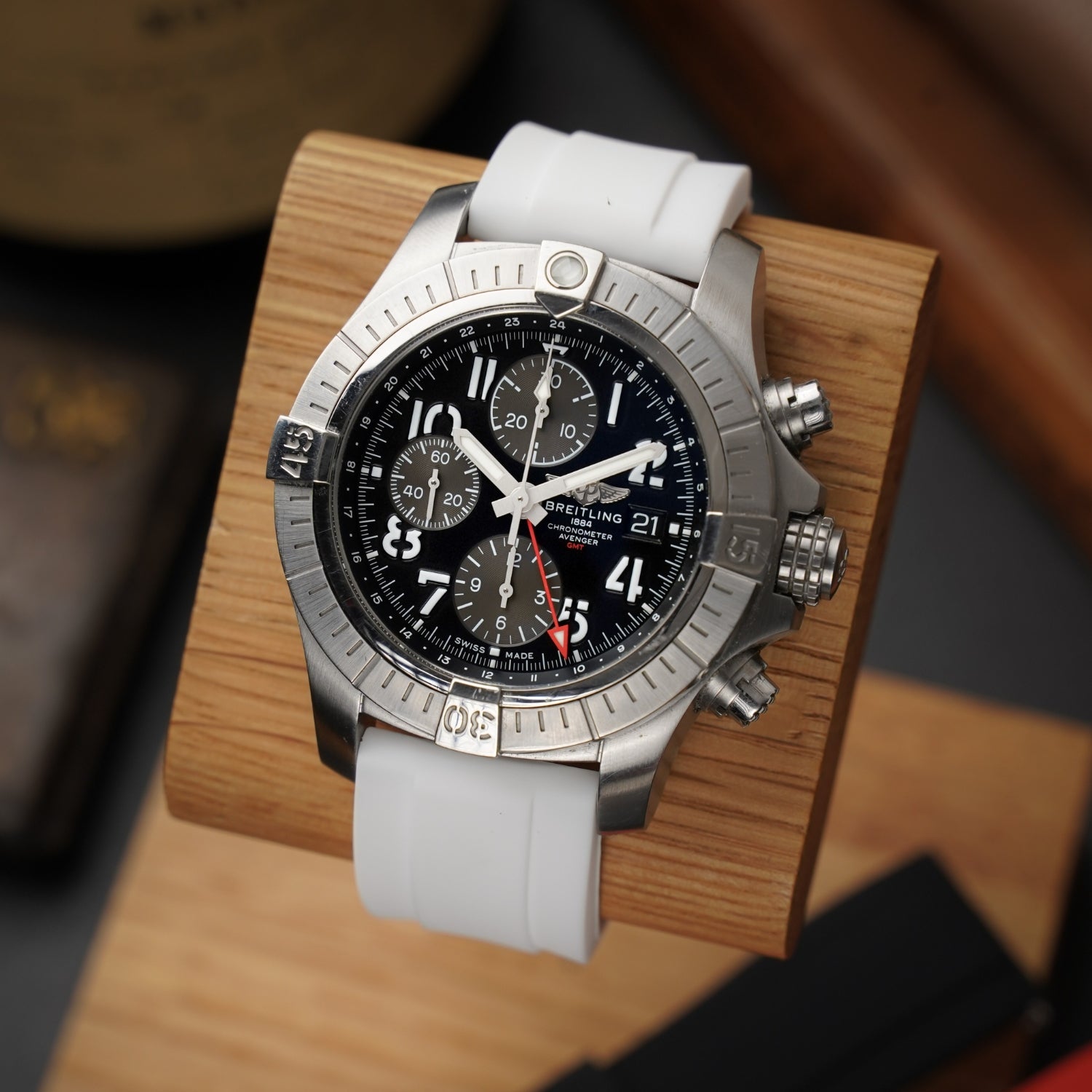 Kautschukarmband – Für alle Breitling Avenger Modelle – Weiss - Helvetus DE