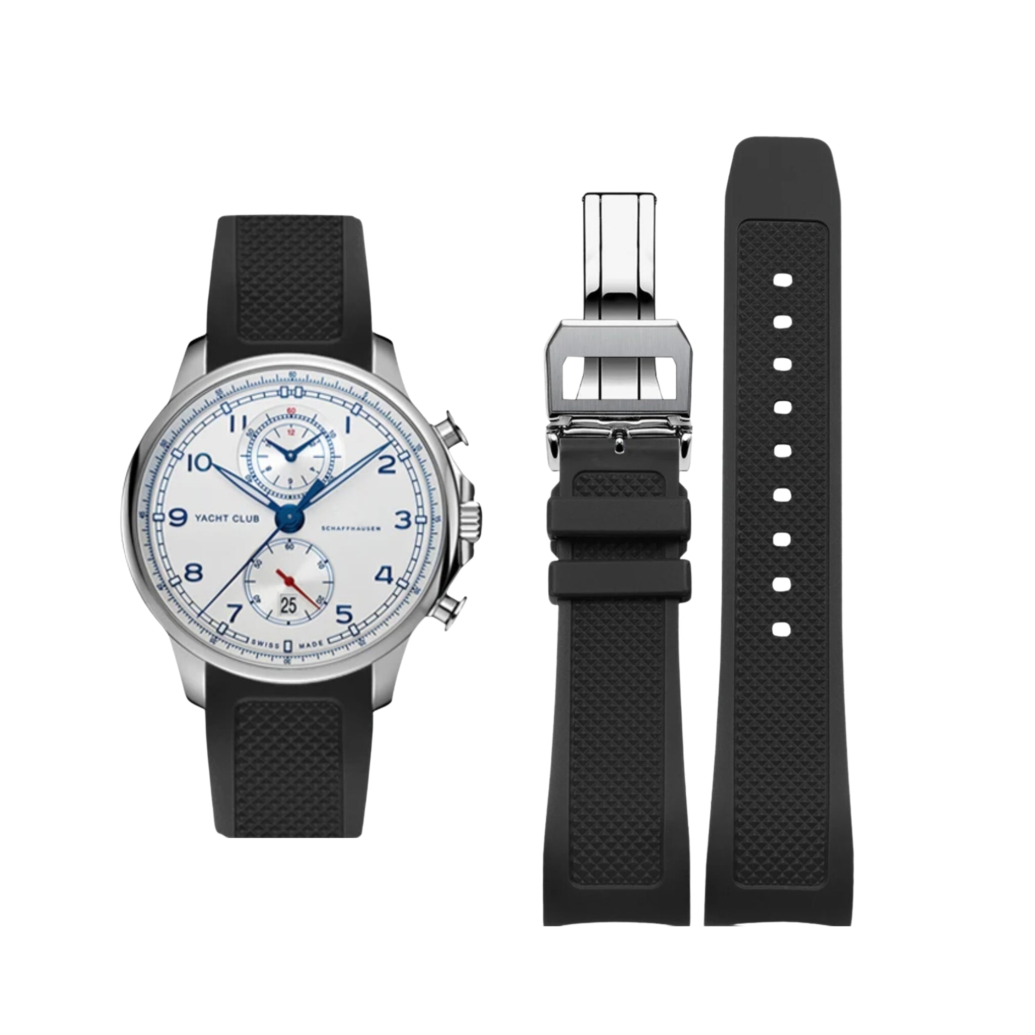 Kautschukarmband - Für IWC Portugieser - Schwarz - Helvetus DE