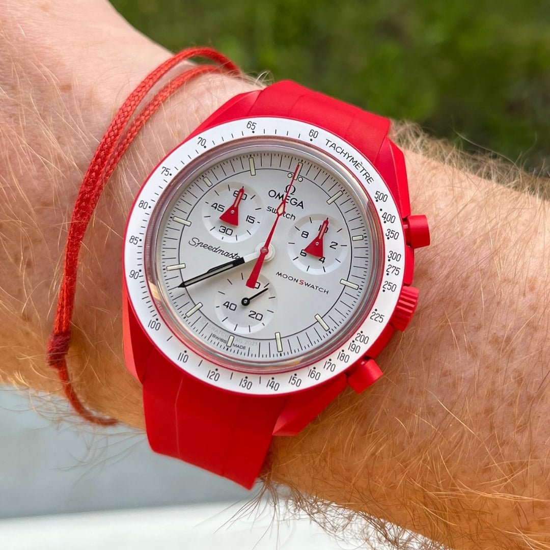 Kautschukarmband – Für Mission to Mars | Omega X Swatch | MoonSwatch – Rot - Helvetus DE