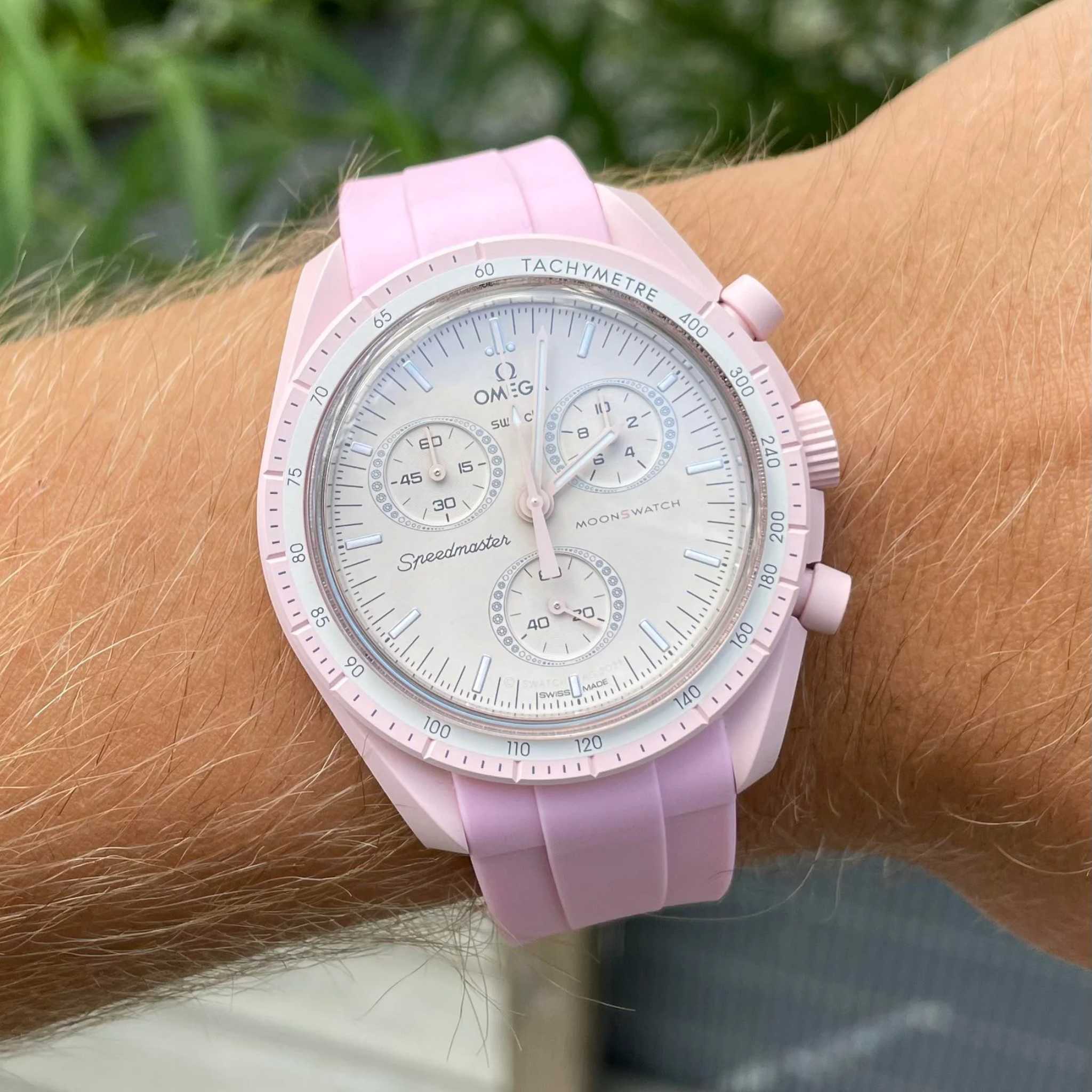 Kautschukarmband – Für Mission to Venus | Omega X Swatch | MoonSwatch – Pink - Helvetus DE