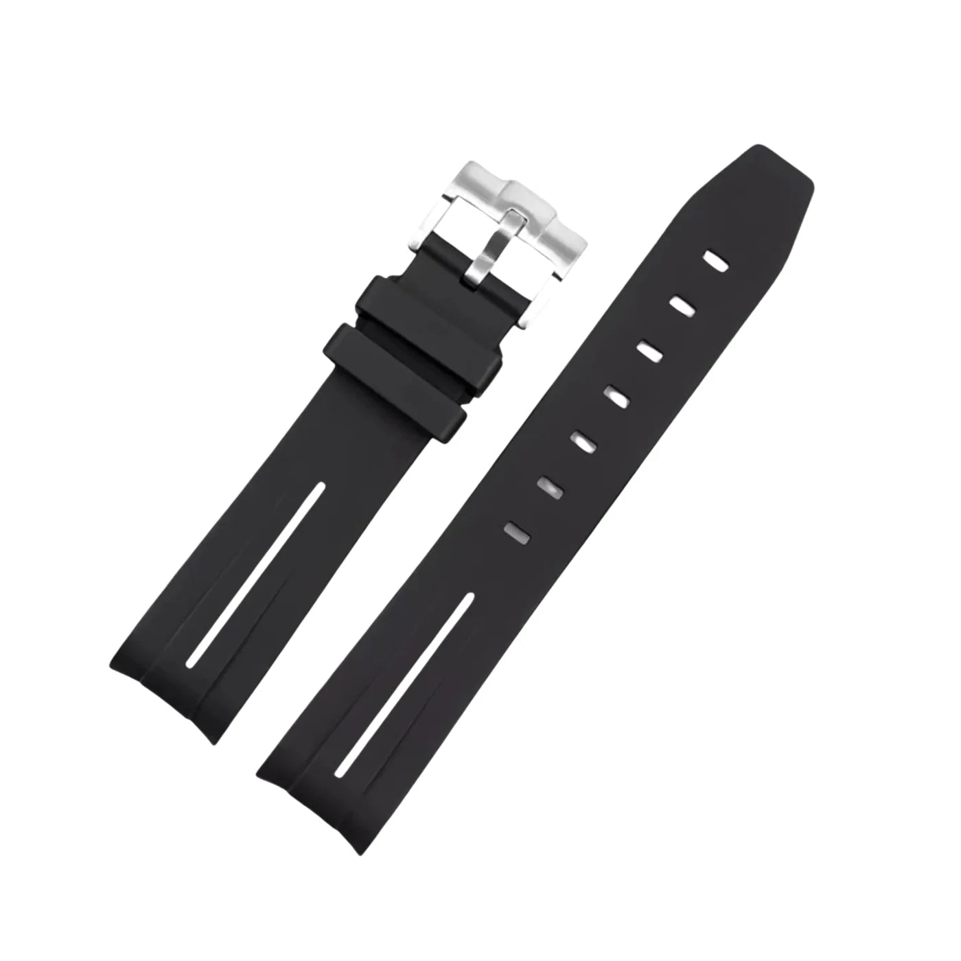 Kautschukarmband – Für Omega Speedmaster – LuxLine® - Schwarz/Weiss - Helvetus DE