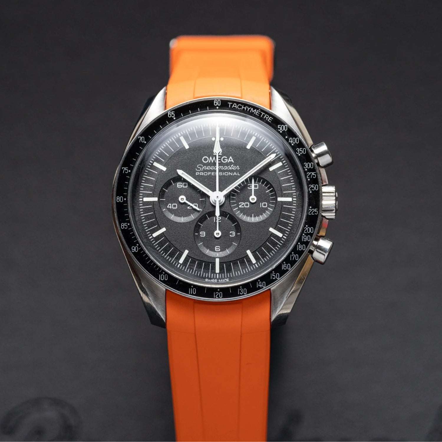 Kautschukarmband – Für Omega Speedmaster – Orange - Helvetus DE