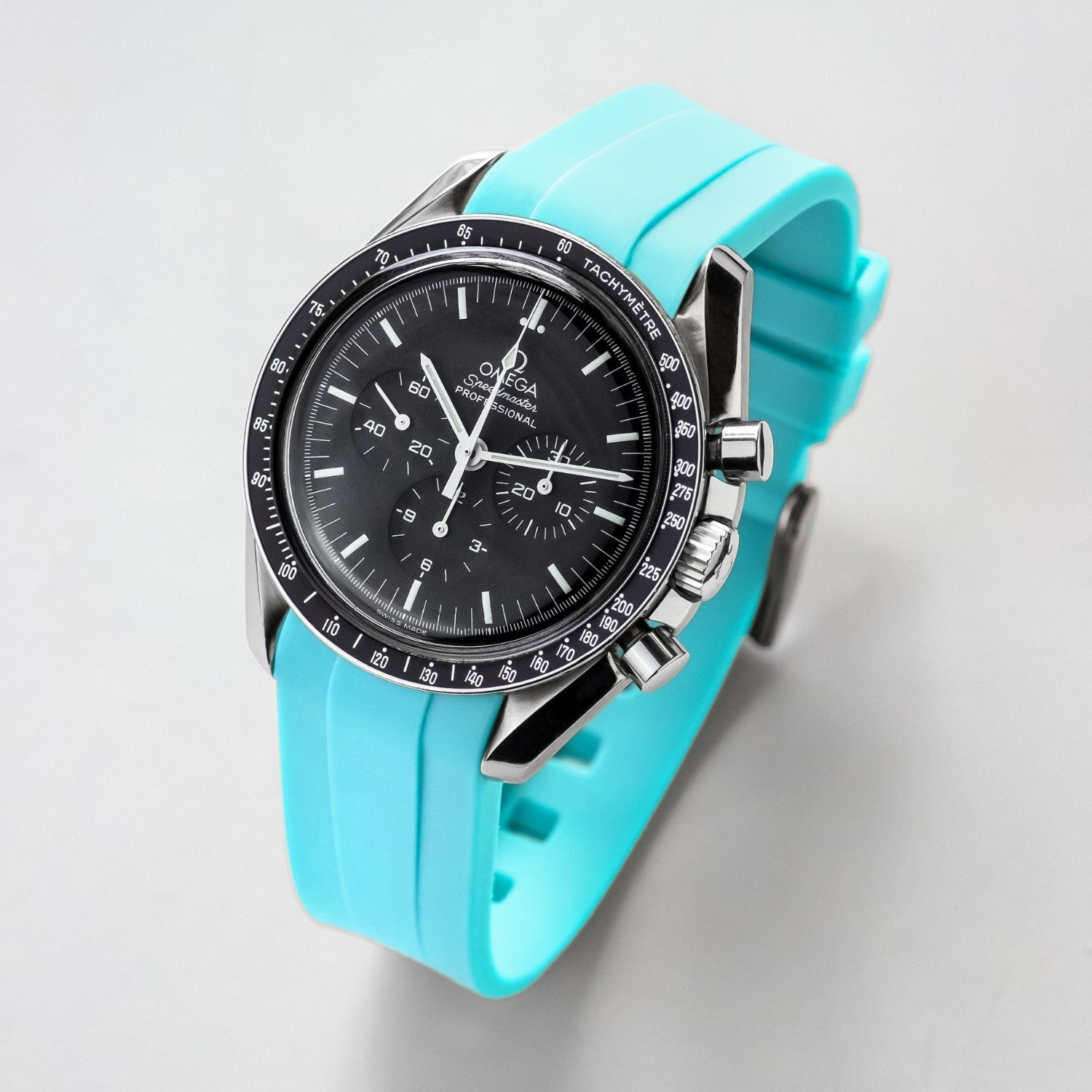 Kautschukarmband – Für Omega Speedmaster – Türkis - Helvetus DE