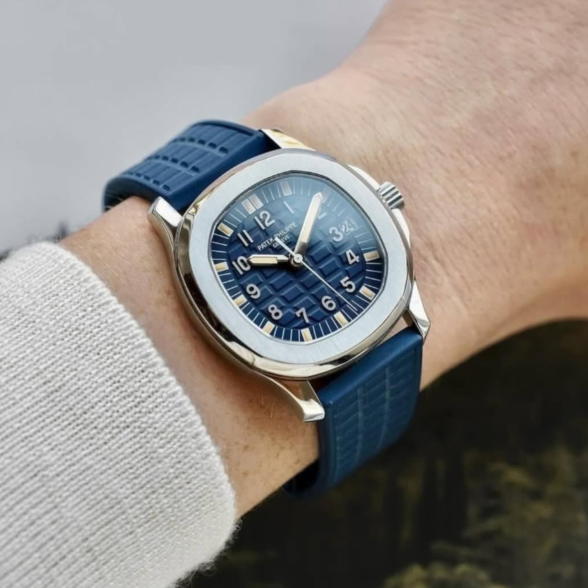Kautschukarmband – Für Patek Philippe Aquanaut 5067A - 001, 5065, 5066, 5064 – Blau - Helvetus DE