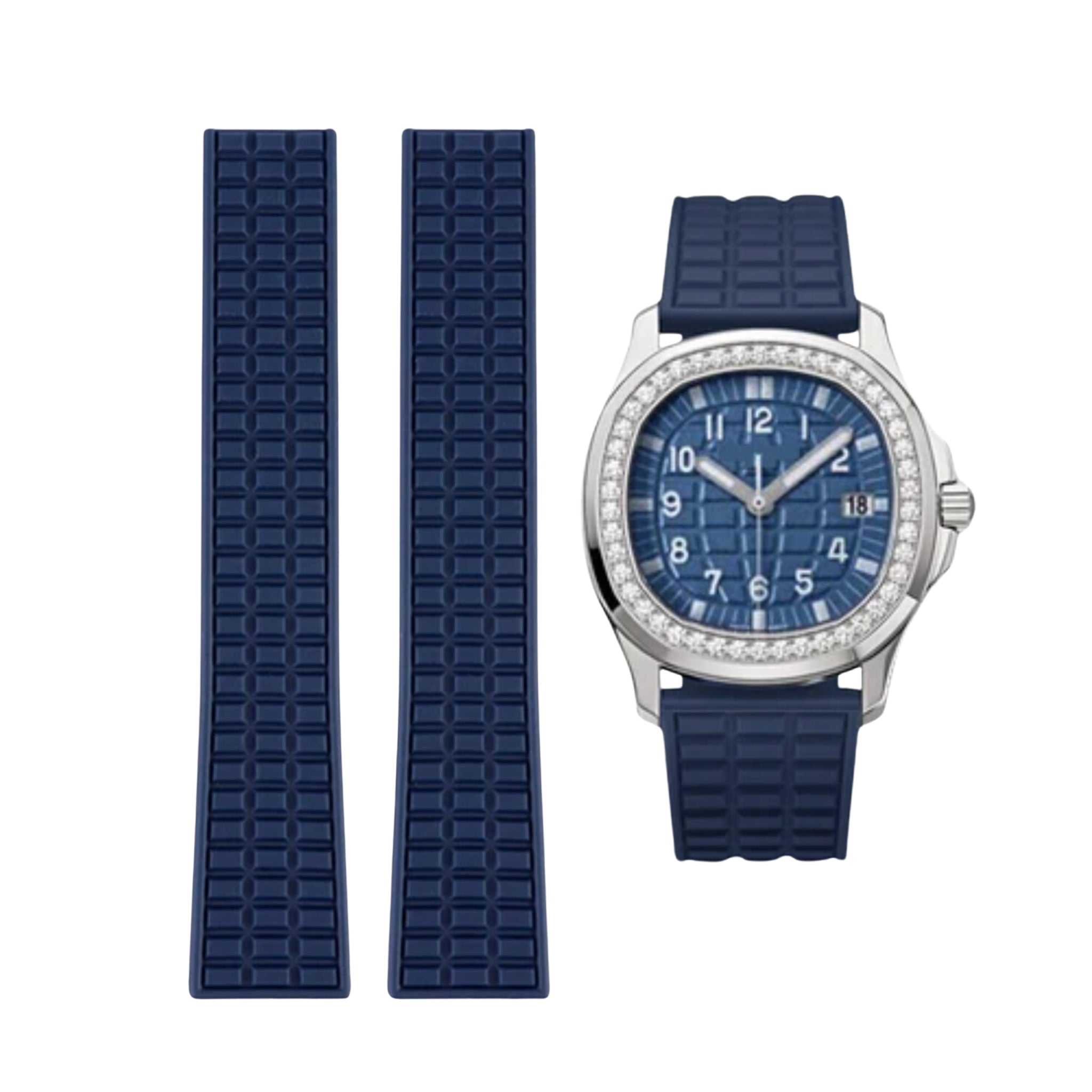 Kautschukarmband – Für Patek Philippe Aquanaut 5067A - 001, 5065, 5066, 5064 – Blau - Helvetus DE