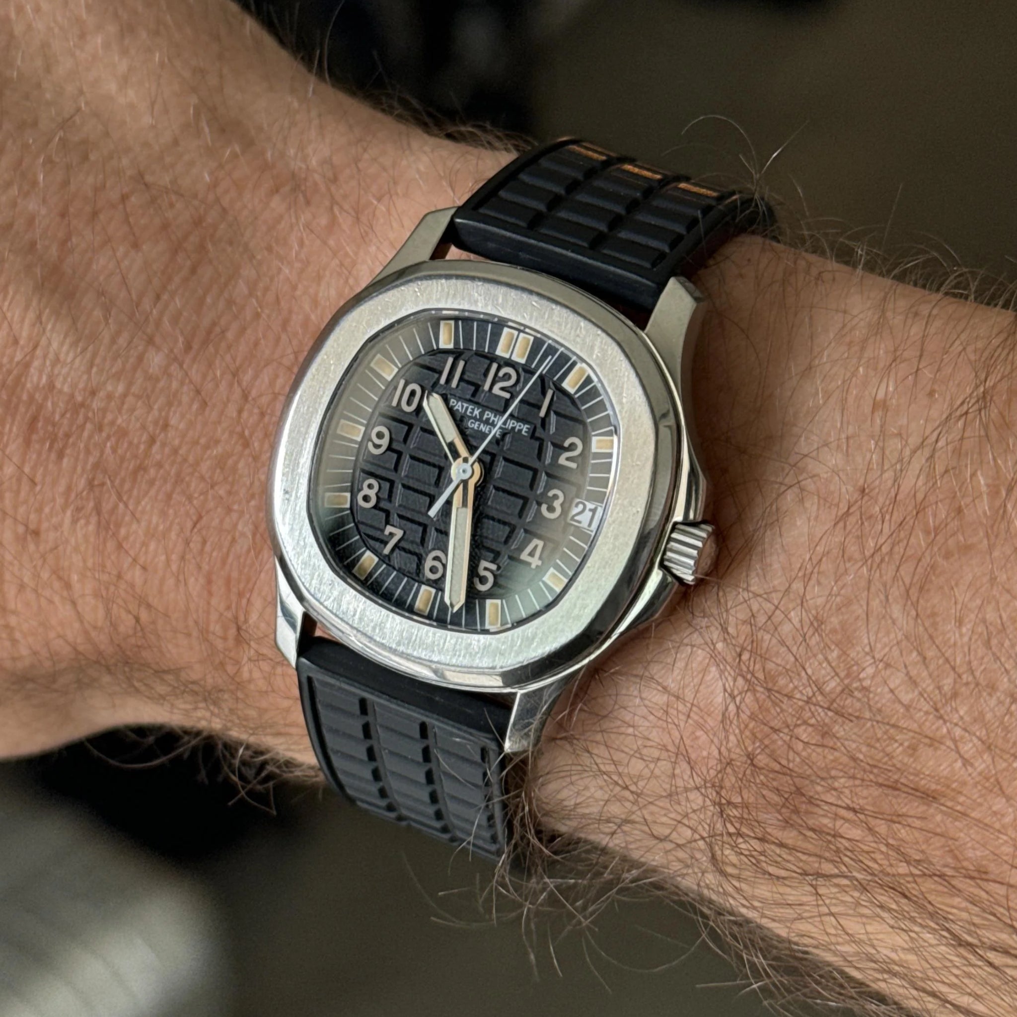 Kautschukarmband – Für Patek Philippe Aquanaut 5067A - 001, 5065, 5066, 5064 – Schwarz - Helvetus DE