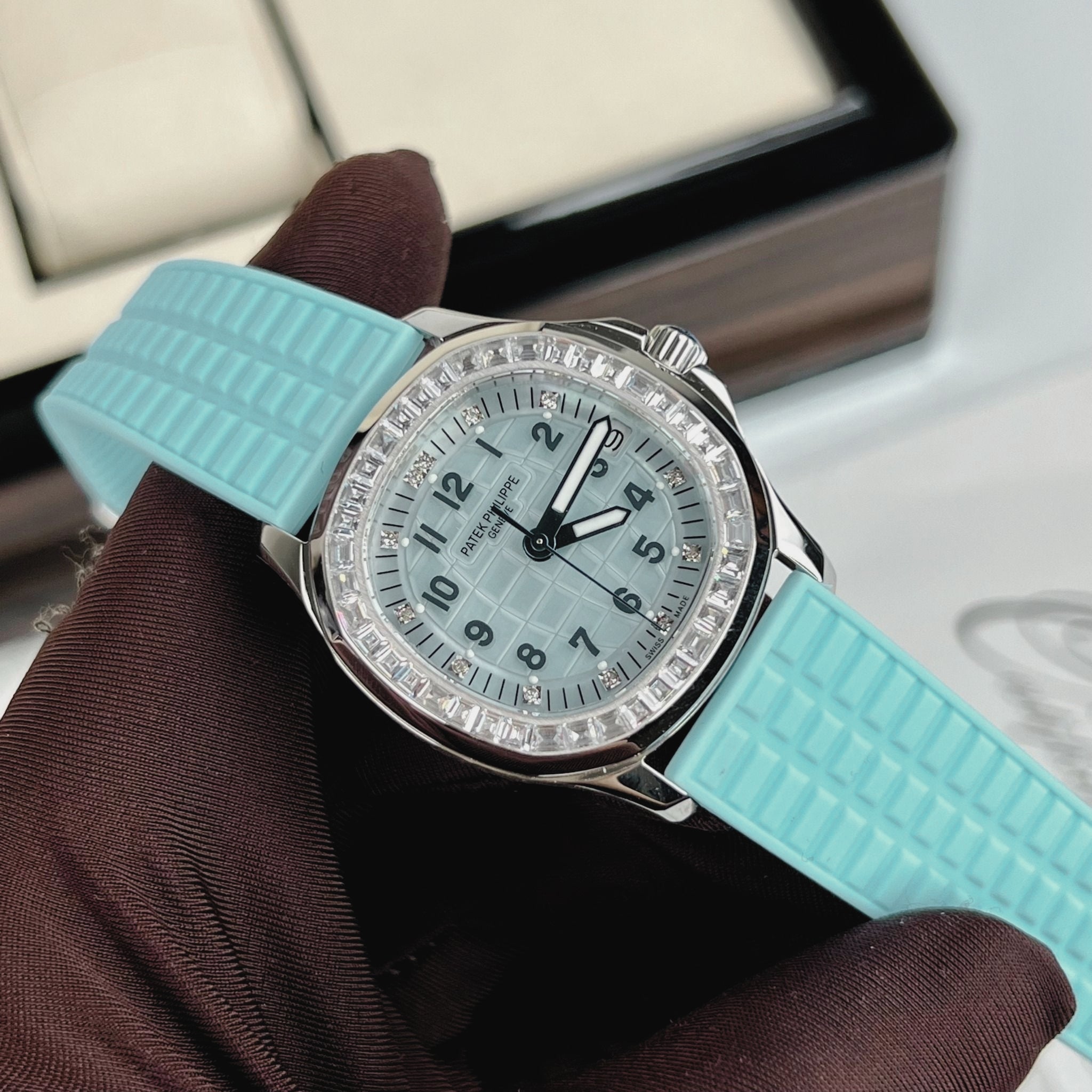 Kautschukarmband – Für Patek Philippe Aquanaut 5067A - 001, 5065, 5066, 5064 – Turquoise - Helvetus DE