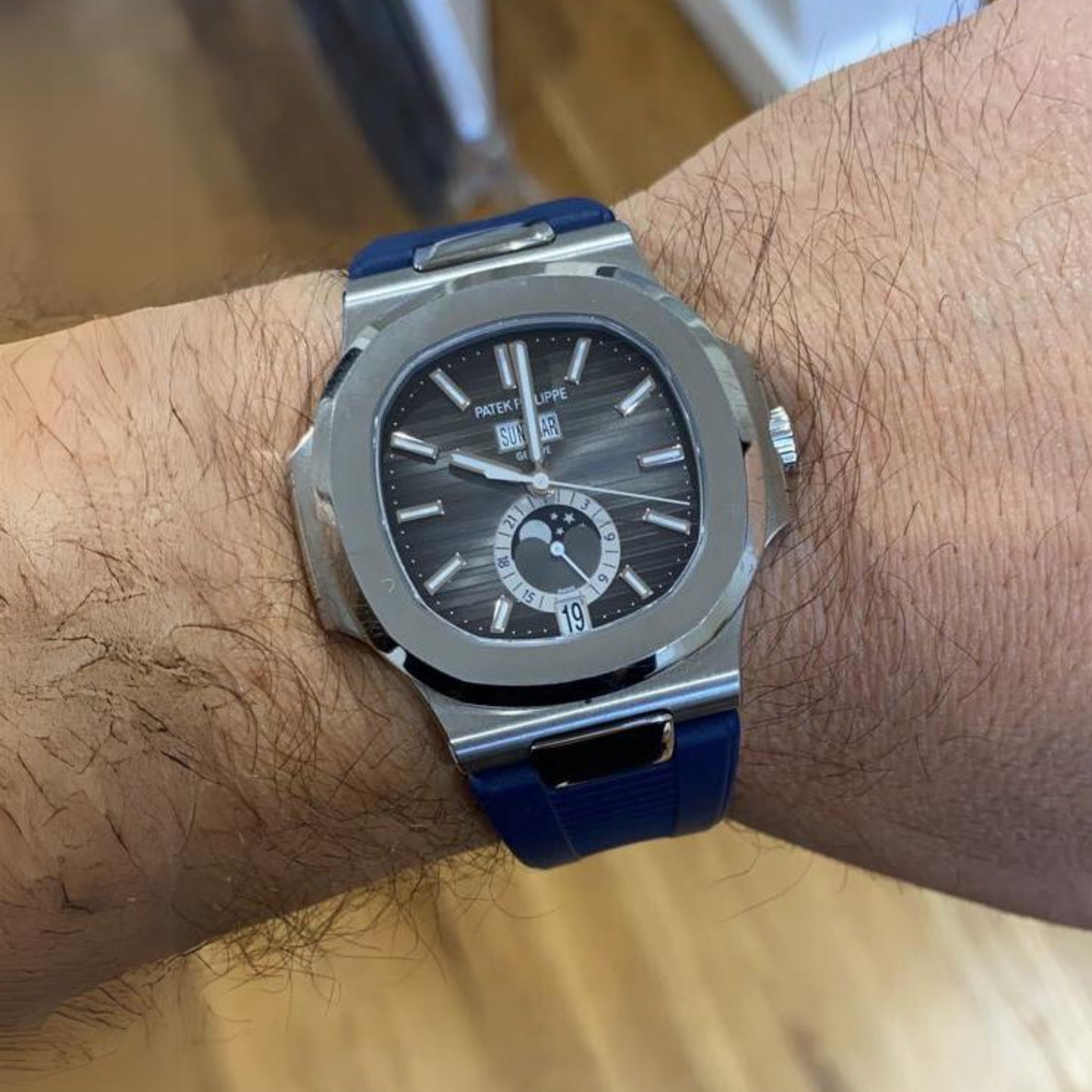 Kautschukarmband – Für Patek Philippe Nautilus – dunkel Blau - Helvetus DE