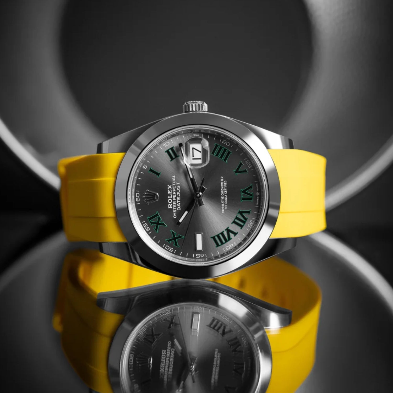 Kautschukarmband für Rolex Datejust 41mm – Gelb - Helvetus DE