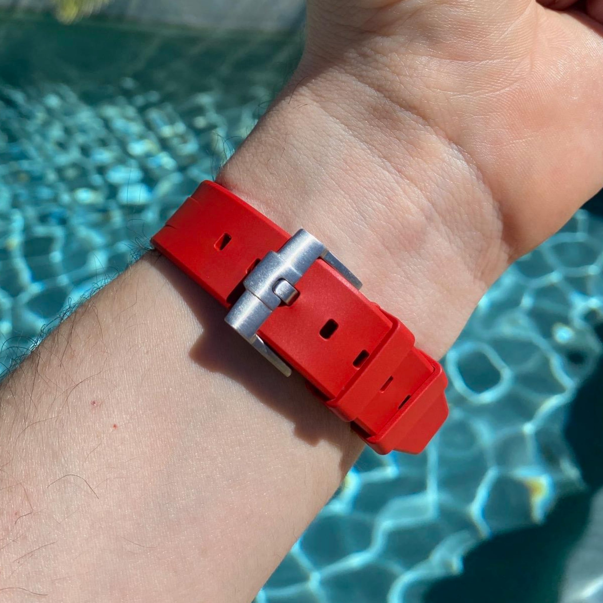 Kautschukarmband – für Rolex Daytona – Rot - Helvetus DE