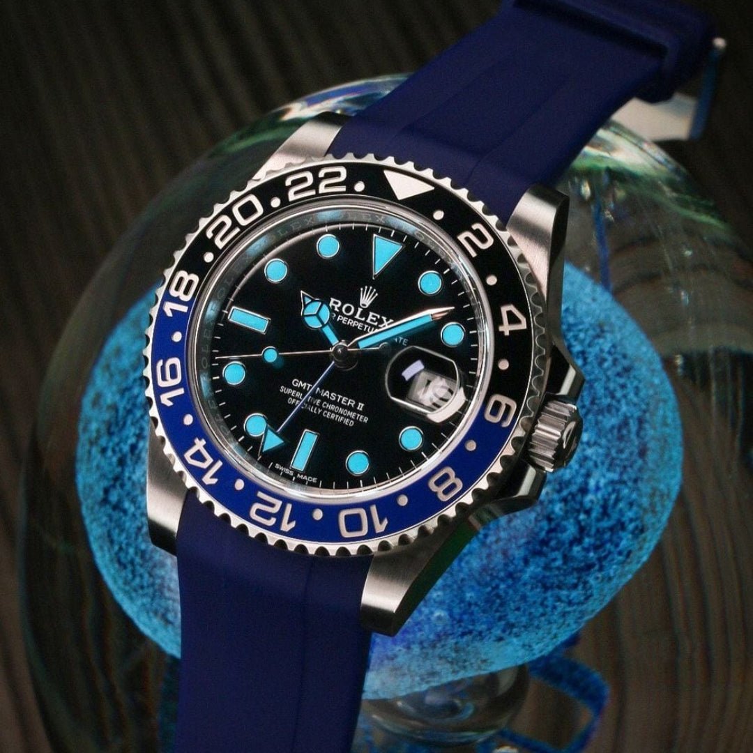 Kautschukarmband für Rolex GMT - Master II – Dunkel Blau - Helvetus DE