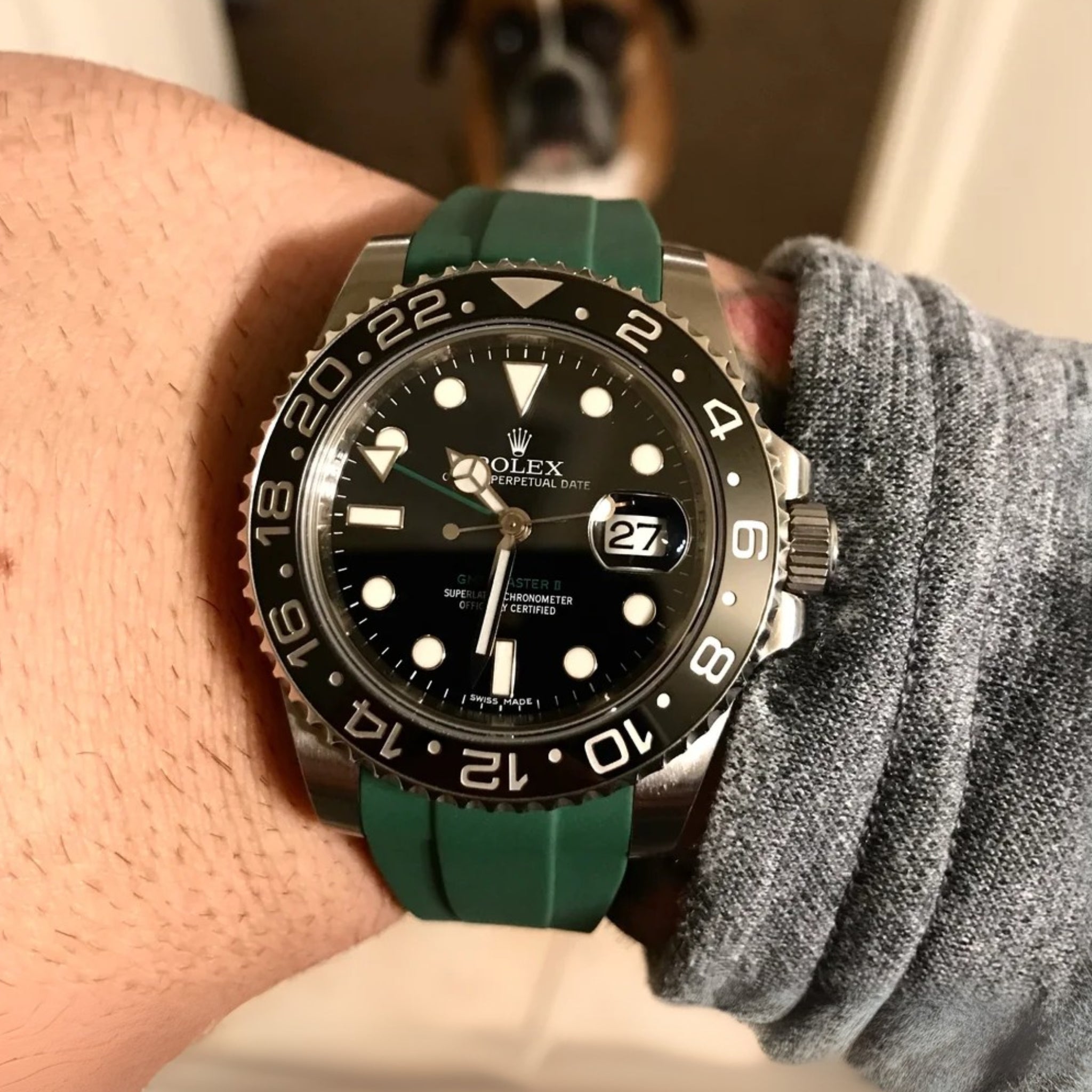 Kautschukarmband für Rolex GMT - Master II – Grün - Helvetus DE