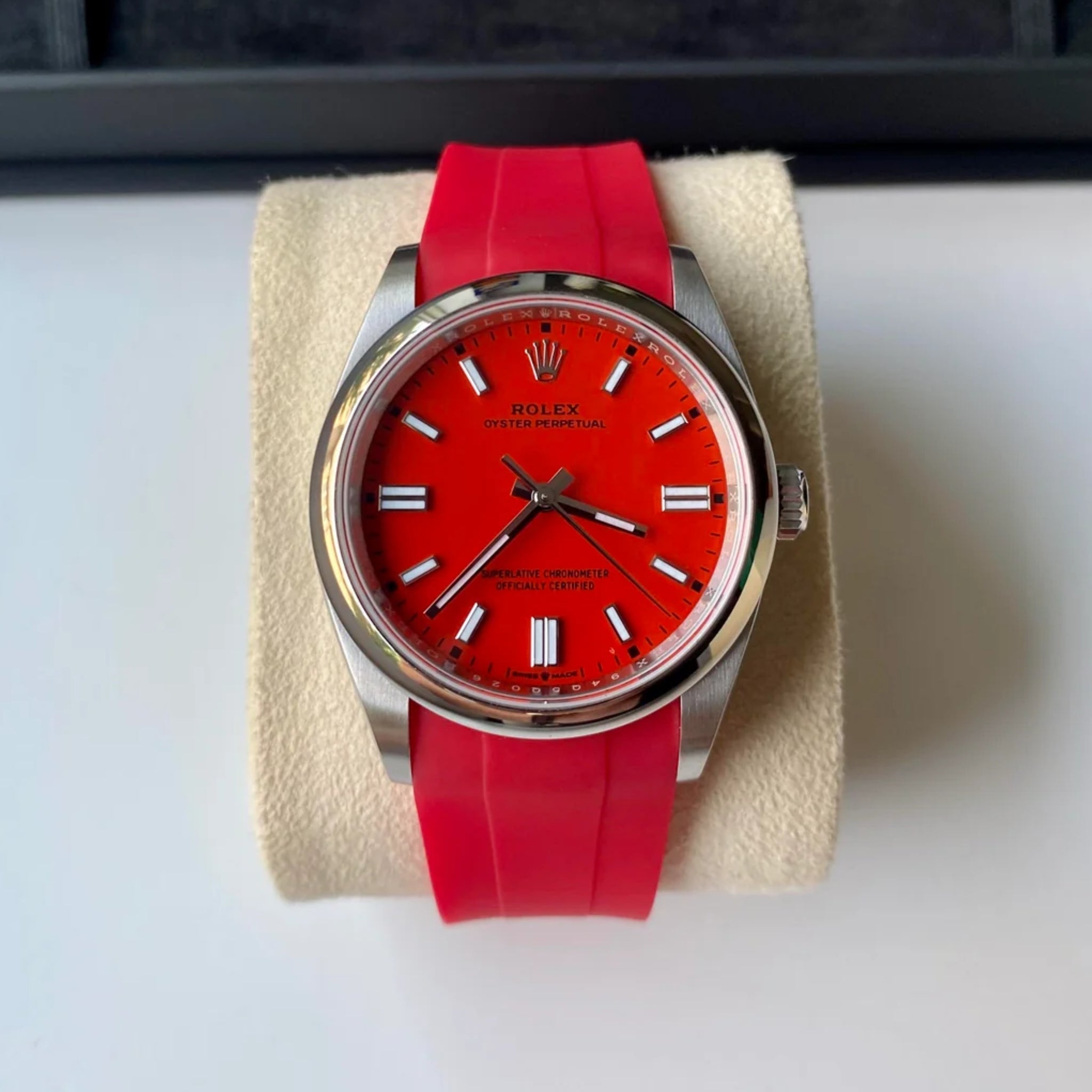 Kautschukarmband für Rolex Oyster Perpetual 36mm – Rot - Helvetus DE