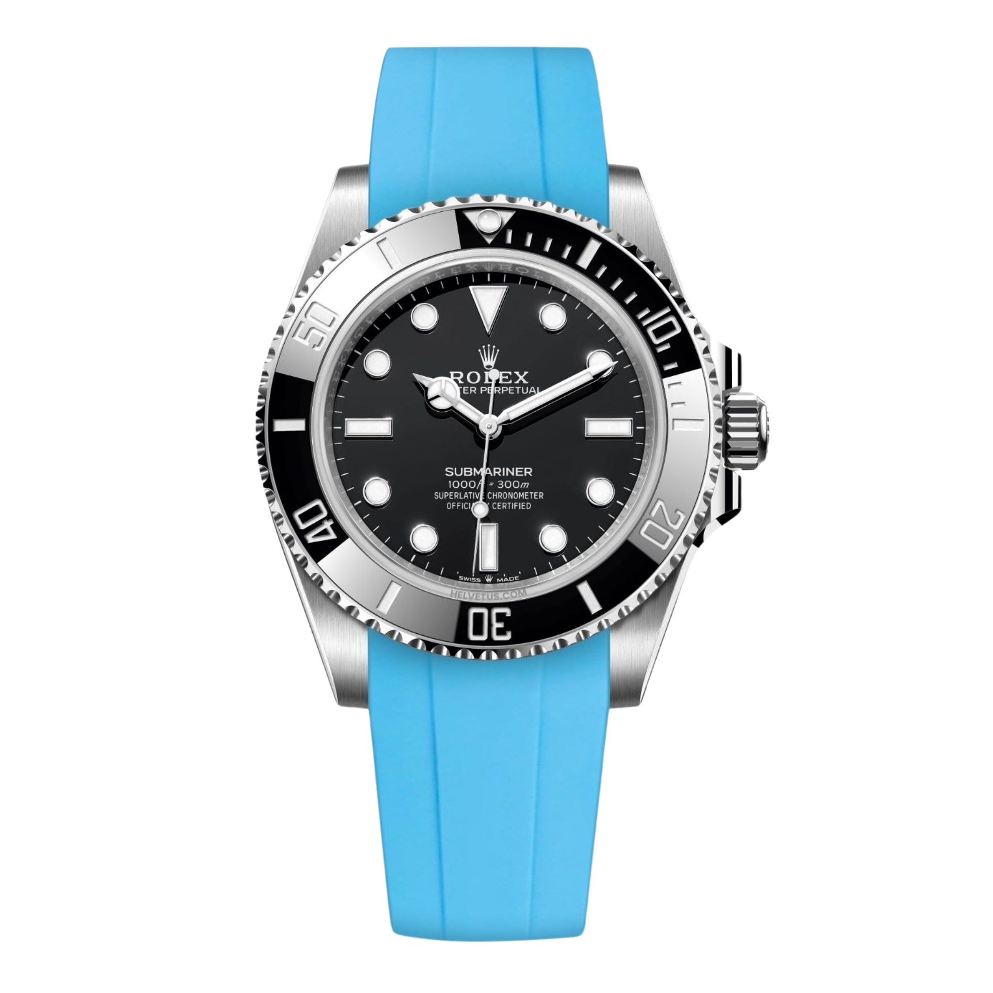 Kautschukarmband – für Rolex Submariner – Hell Blau - Helvetus DE