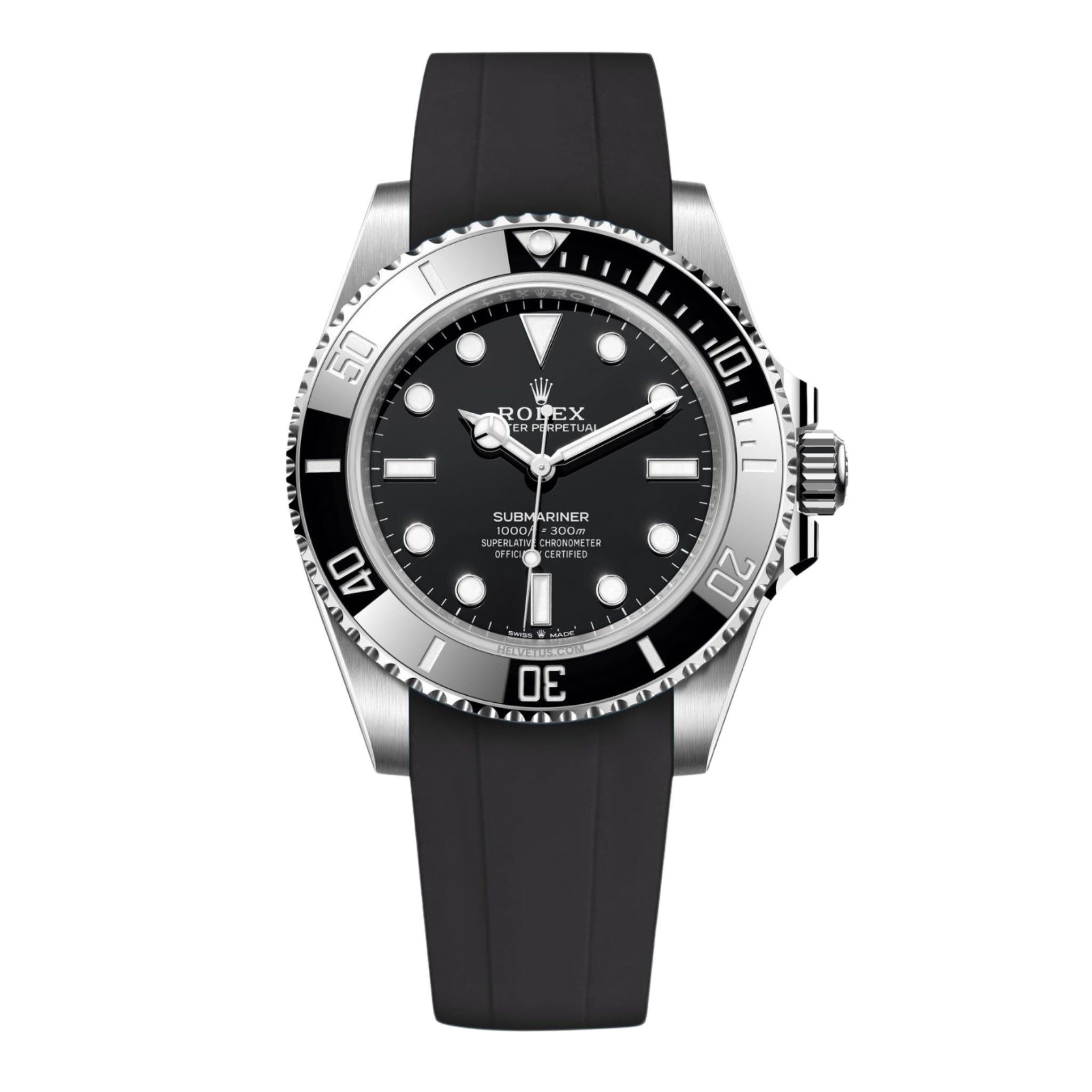Kautschukarmband – für Rolex Submariner – Schwarz - Helvetus DE