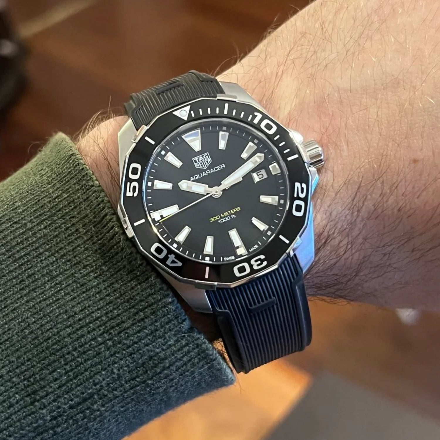 Kautschukarmband – Für Tag Heuer Aquaracer – Schwarz - Helvetus DE