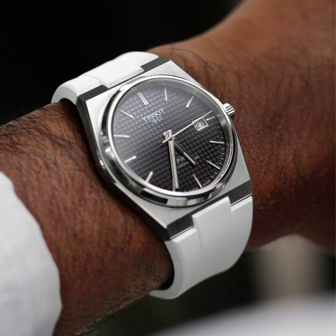 Kautschukarmband – Für Tissot PRX – Weiss - Helvetus DE