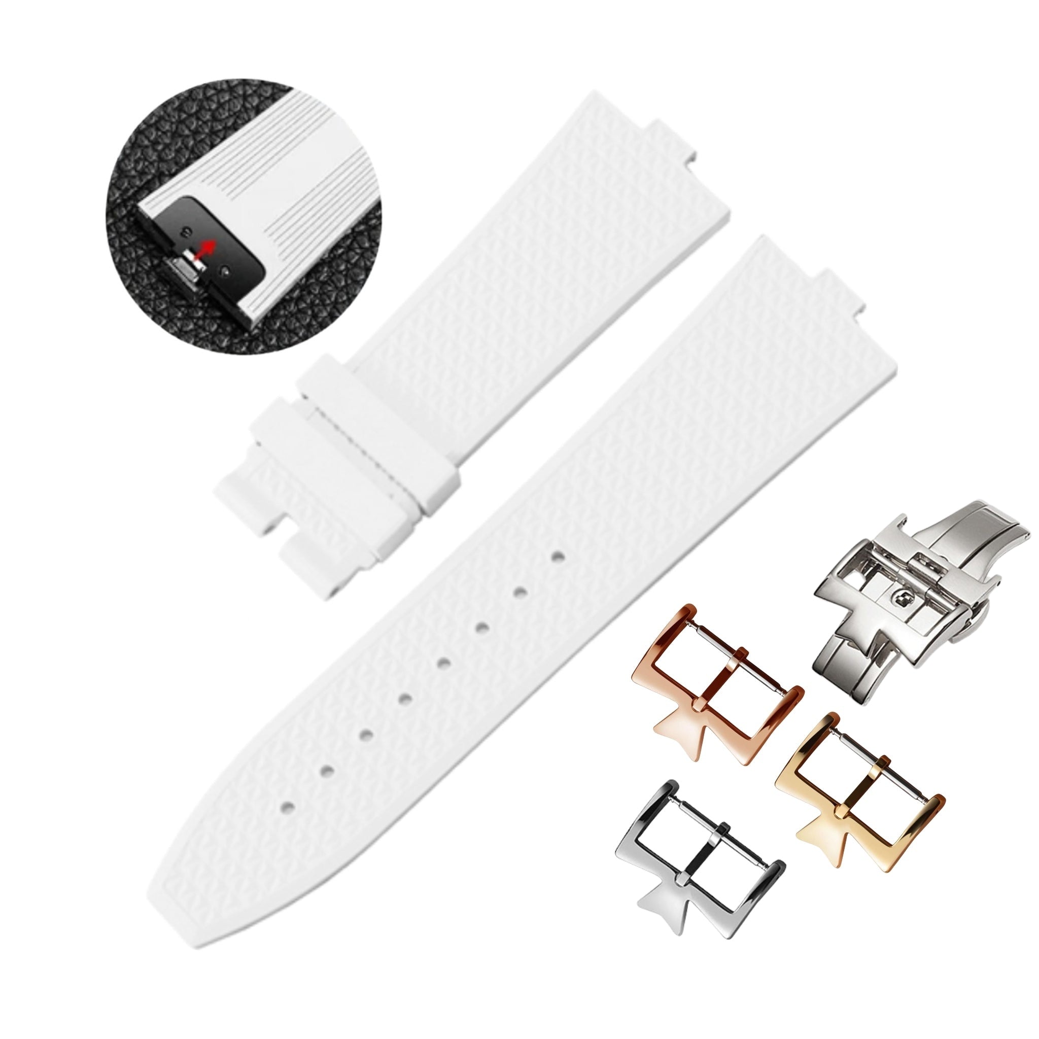 Kautschukarmband – für Vacheron Constantin Overseas – Weiss - Helvetus DE