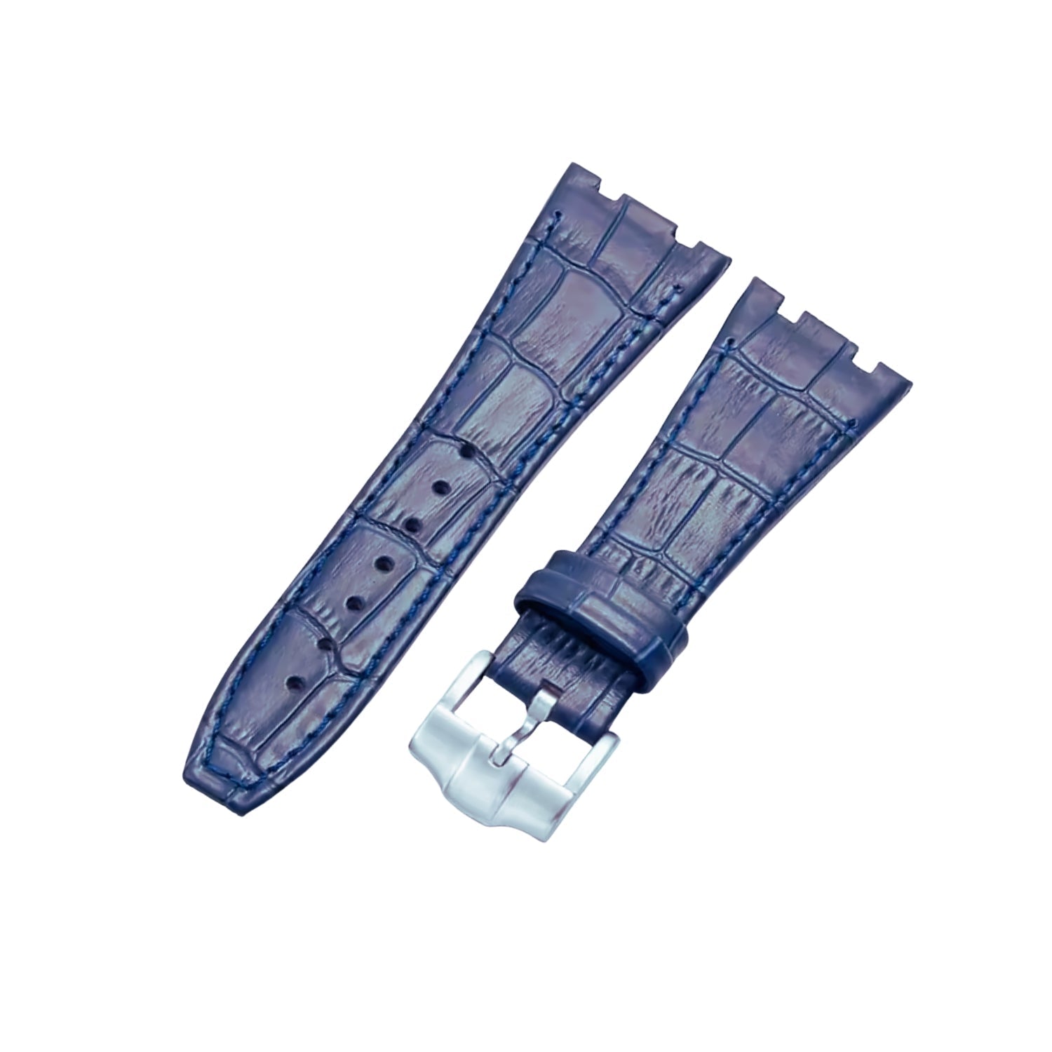 Krokodillederarmband – Für Audemars Piguet Royal Oak 41 mm – Blau - Helvetus DE