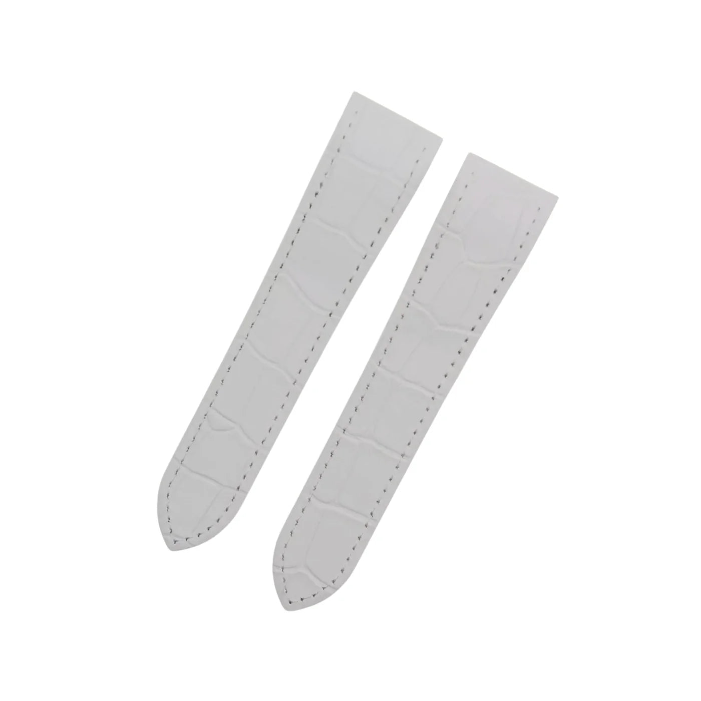 Leder Armband - für Cartier Santos 100 - Weiss - Helvetus DE
