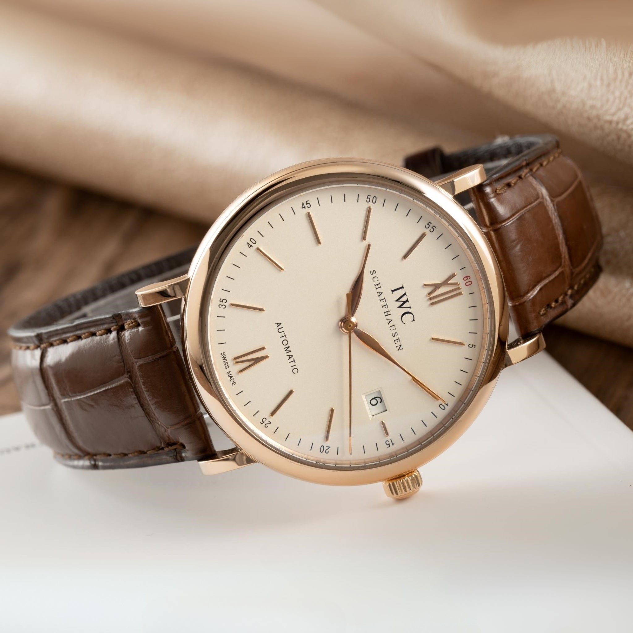 Lederarmband – Für IWC Portofino/Portugieser – Braun - Helvetus DE